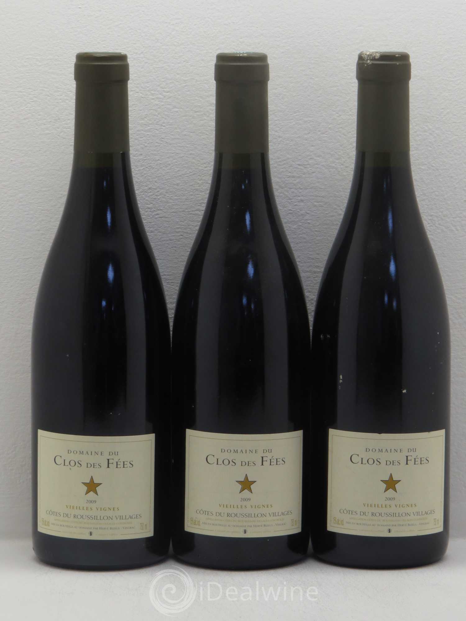 Côtes du Roussillon Villages Clos des Fées Vieilles vignes Hervé Bizeul 2009 - Lot de 3 bouteilles - 0