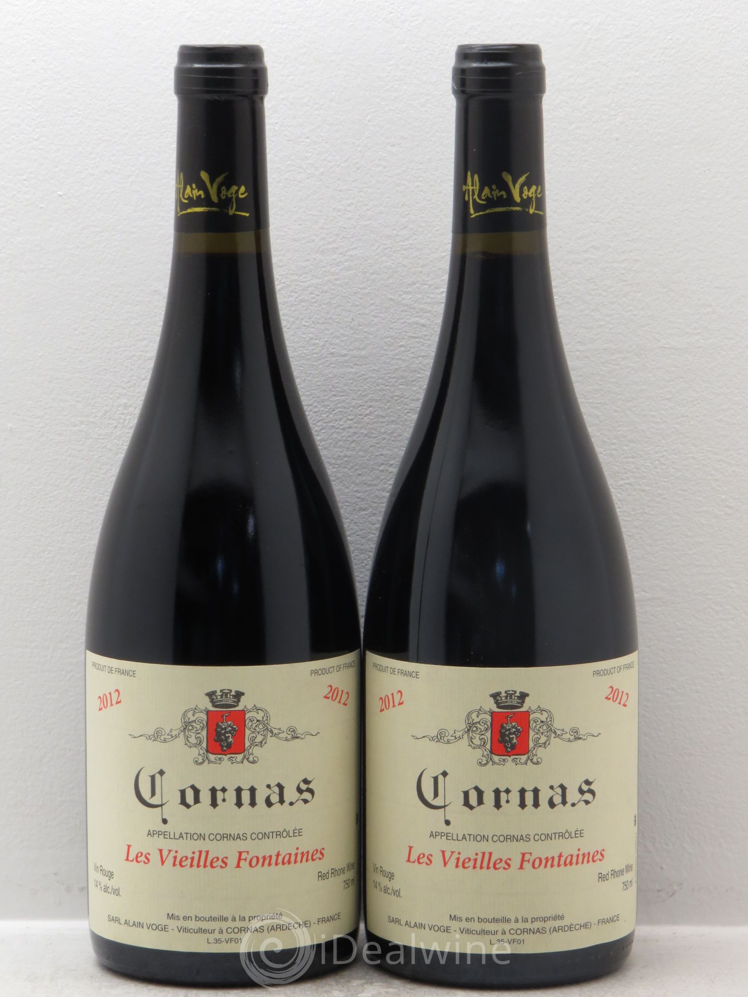 Cornas Les Vieilles Fontaines Alain Voge (Domaine) 2012 - Lot de 2 bouteilles - 0