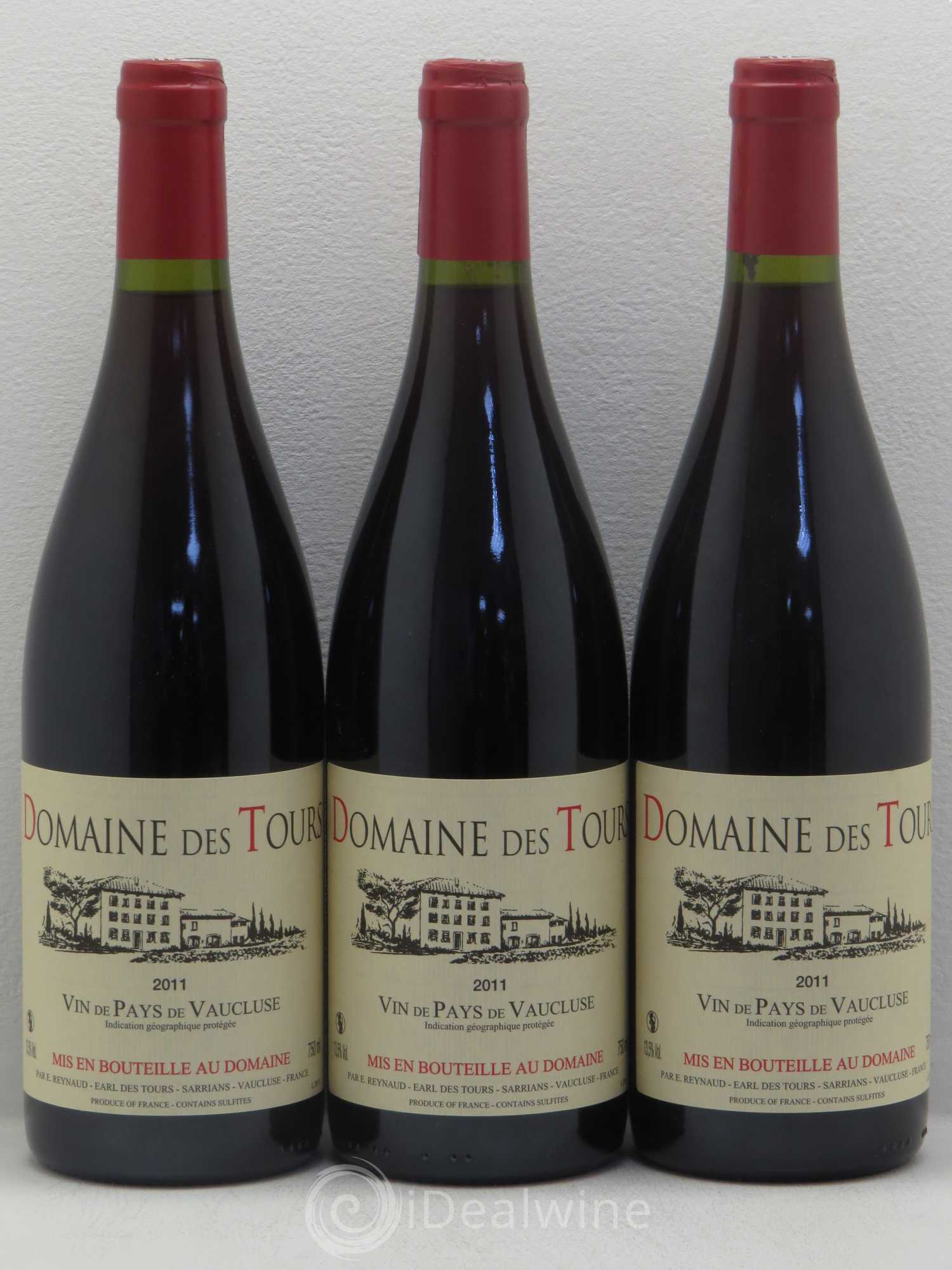 Vaucluse (Vin de Pays de Vaucluse) Domaine des Tours Emmanuel Reynaud 2011 - Lot de 3 bouteilles - 0