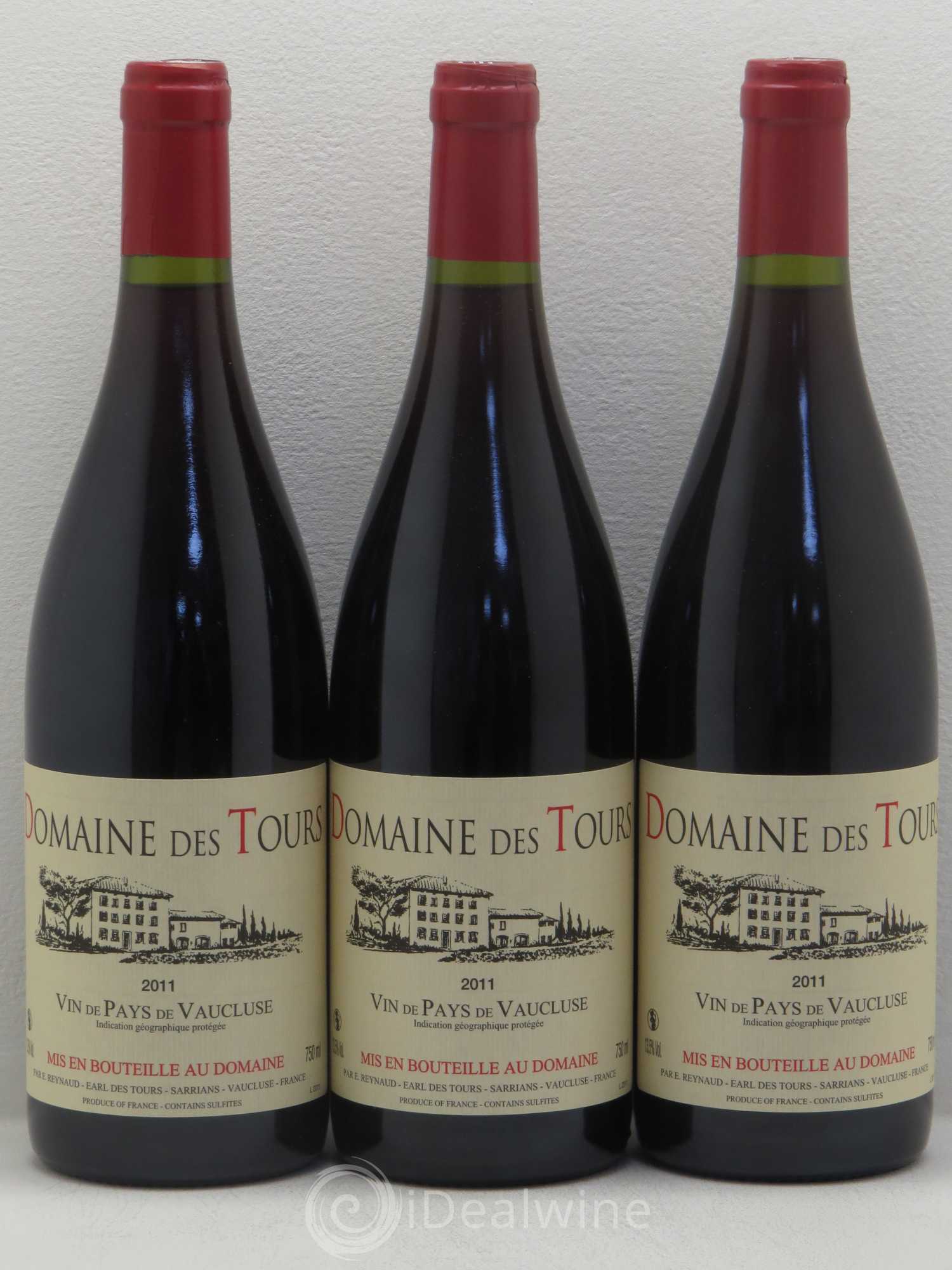 Vaucluse (Vin de Pays de Vaucluse) Domaine des Tours Emmanuel Reynaud 2011 - Lot de 3 bouteilles - 0