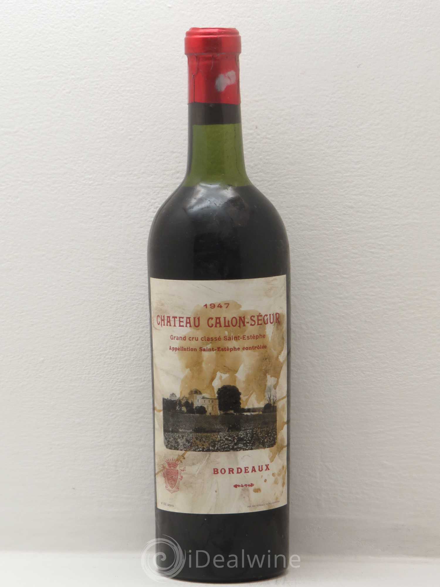 Château Calon Ségur 3ème Grand Cru Classé 1947 - Lot de 1 bouteille - 0