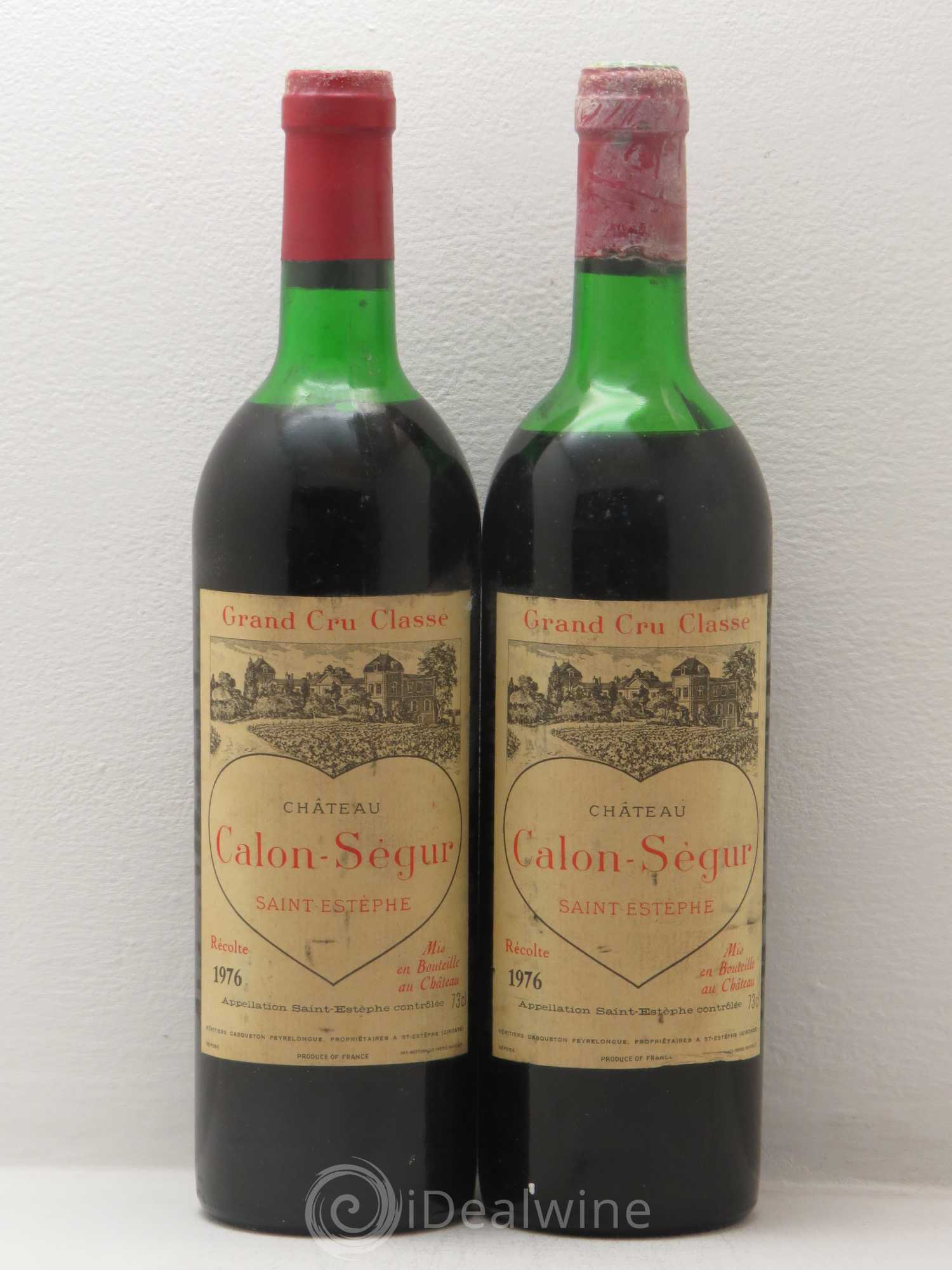Château Calon Ségur 3ème Grand Cru Classé 1976 - Lot de 2 bouteilles - 0