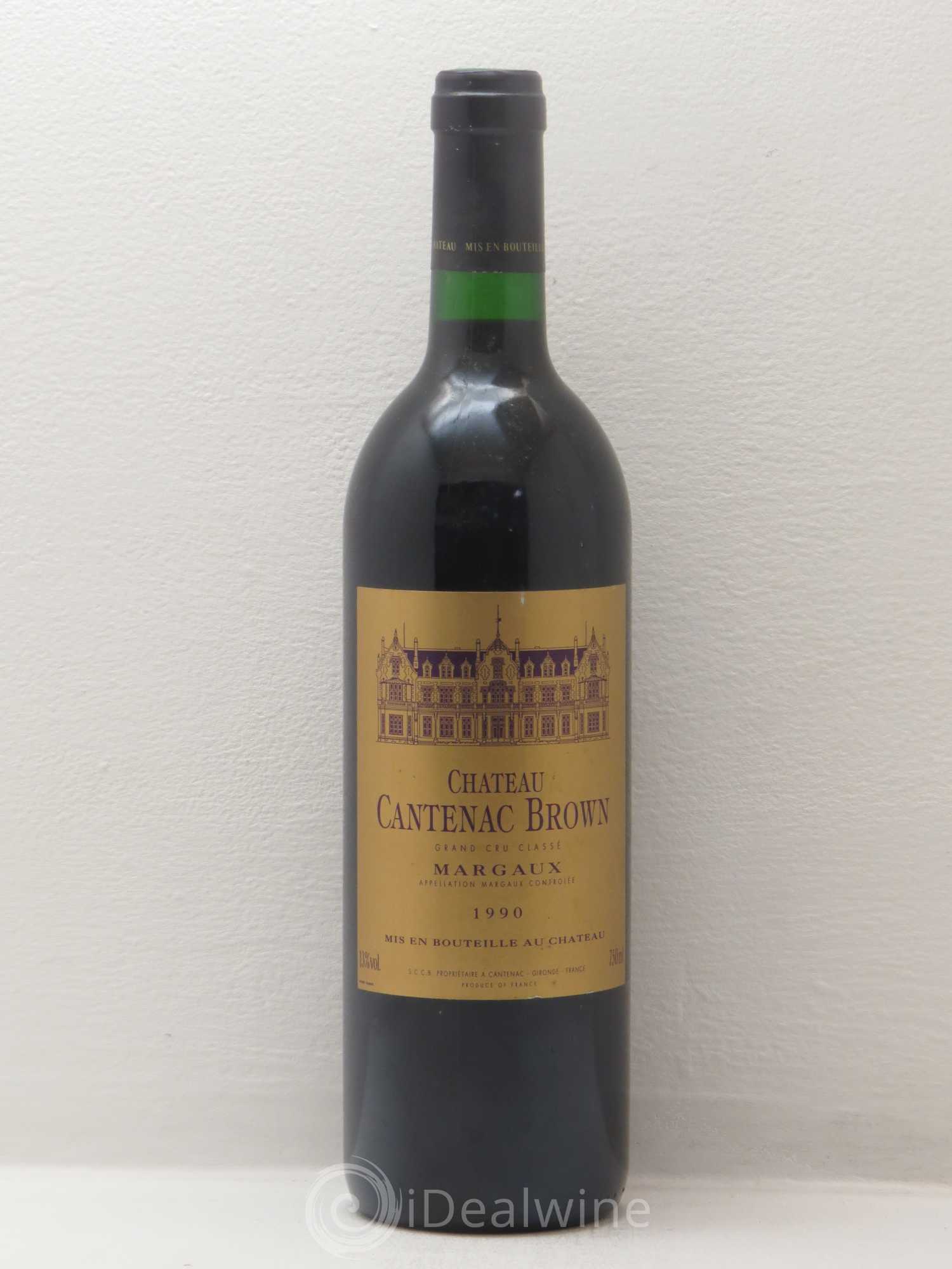Château Cantenac Brown 3ème Grand Cru Classé 1990 - Lot de 1 bouteille - 0