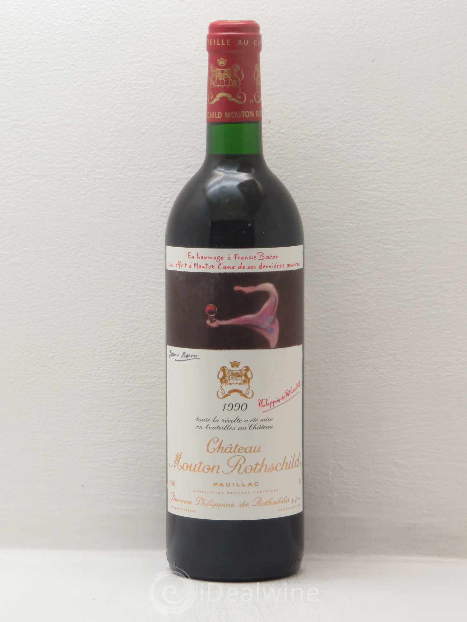 Château Mouton Rothschild 1er Grand Cru Classé 1990 - Lot de 1 bouteille - 0