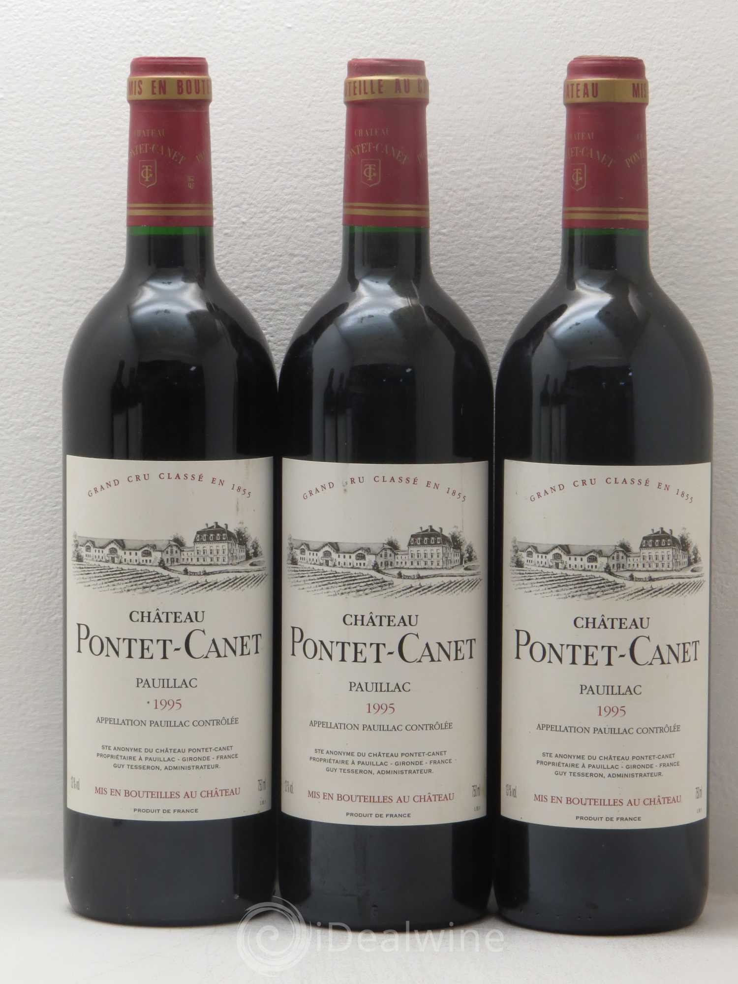 Château Pontet Canet 5ème Grand Cru Classé 1995 - Lot de 6 bouteilles - 1