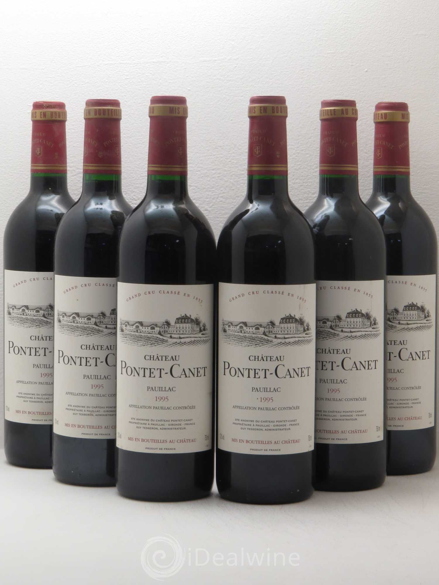 Château Pontet Canet 5ème Grand Cru Classé 1995 - Lot de 6 bouteilles - 0