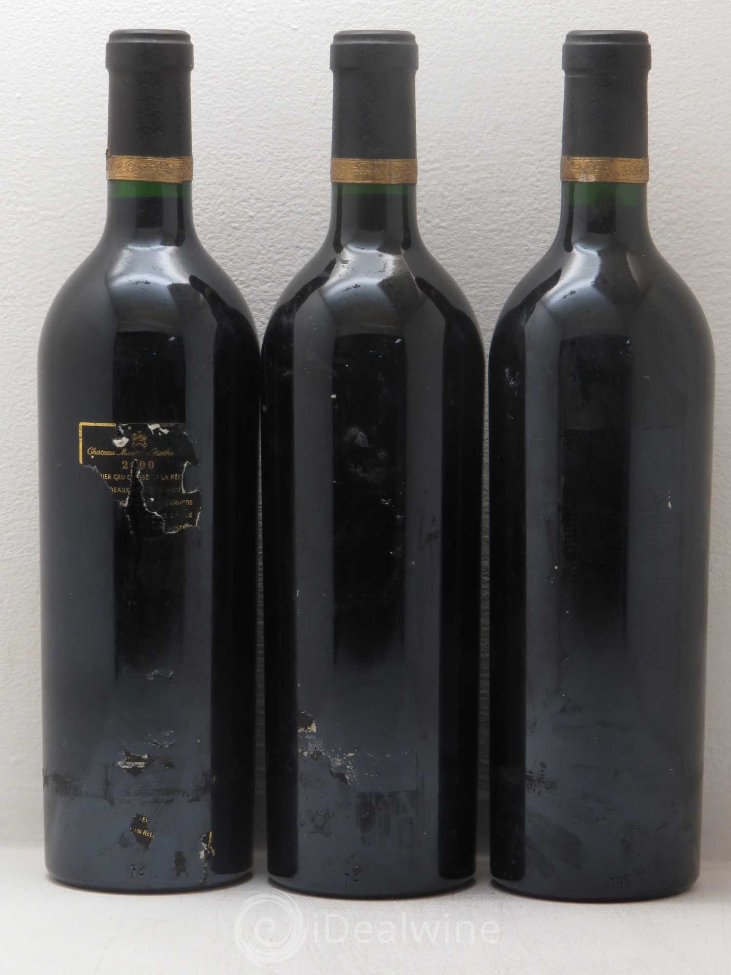 Château Mouton Rothschild 1er Grand Cru Classé 2000 - Lot de 3 bouteilles - 1