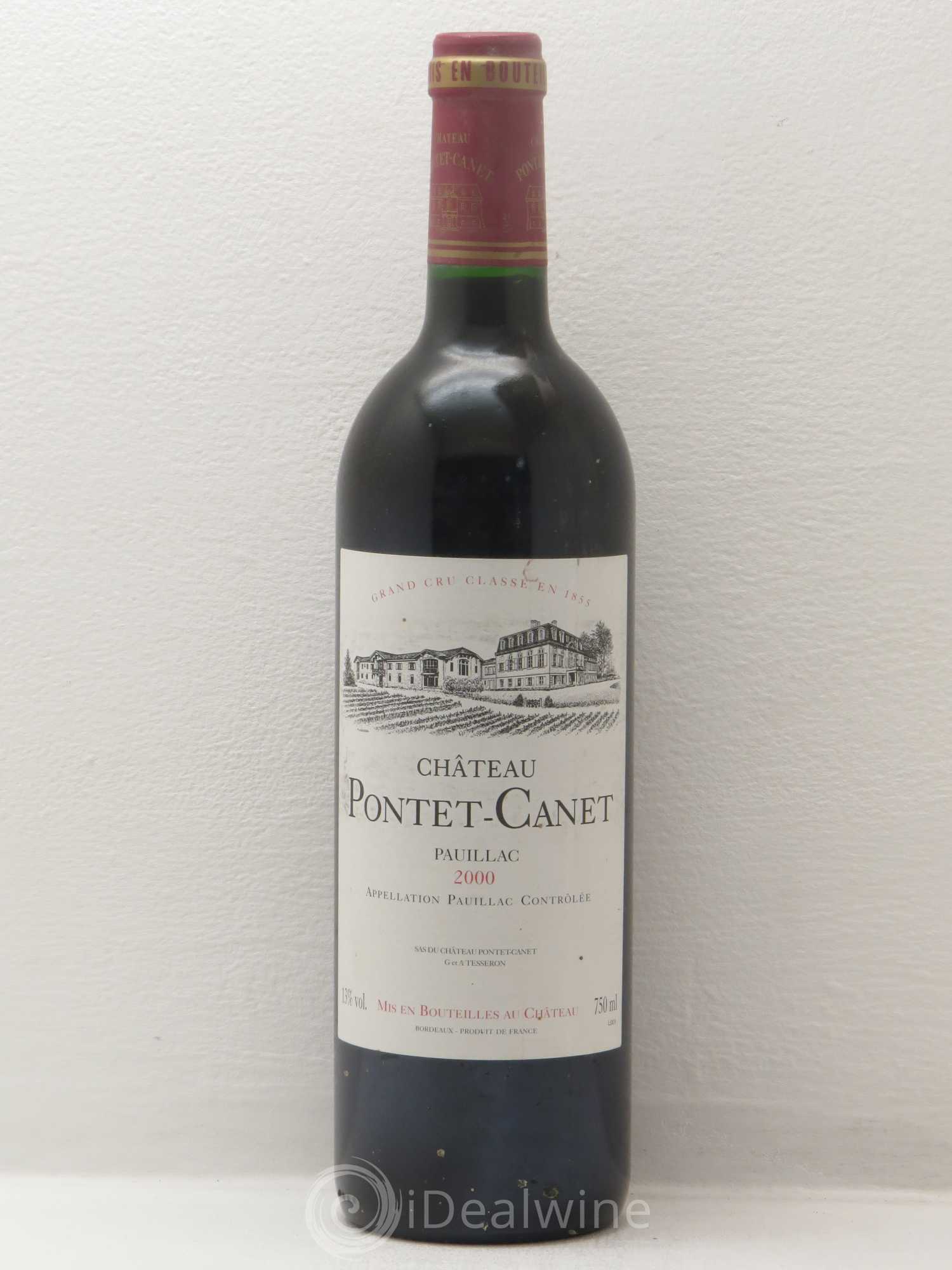 Château Pontet Canet 5ème Grand Cru Classé 2000 - Lot de 1 bouteille - 0