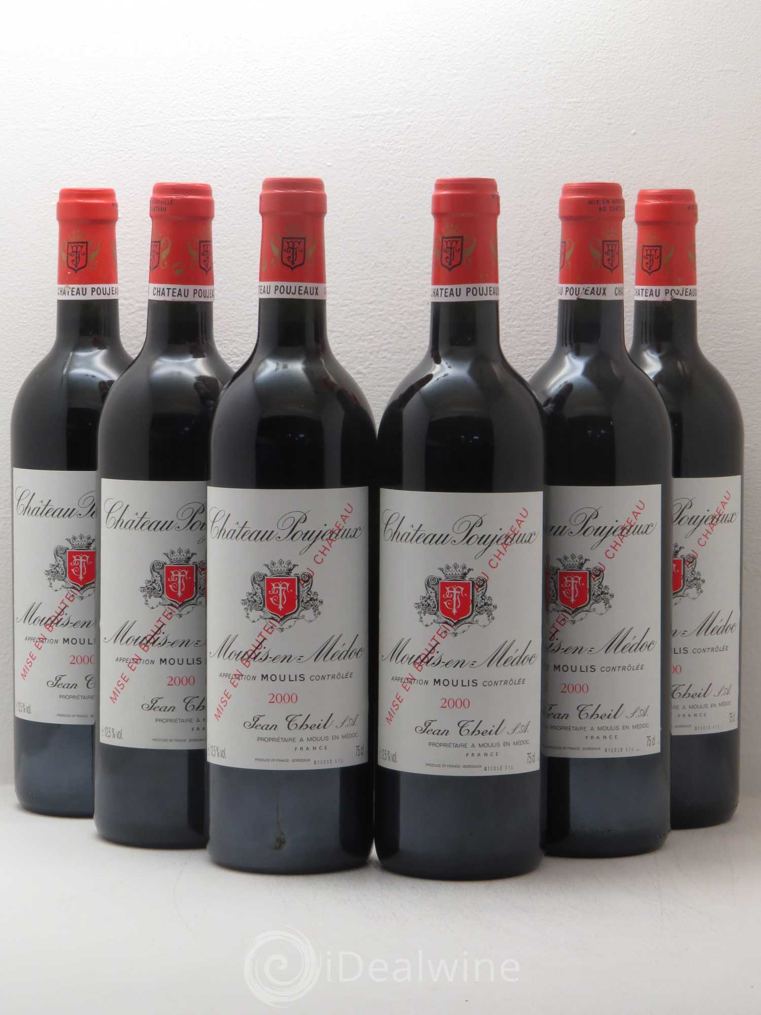 Château Poujeaux 2000 - Lot de 6 bouteilles - 0
