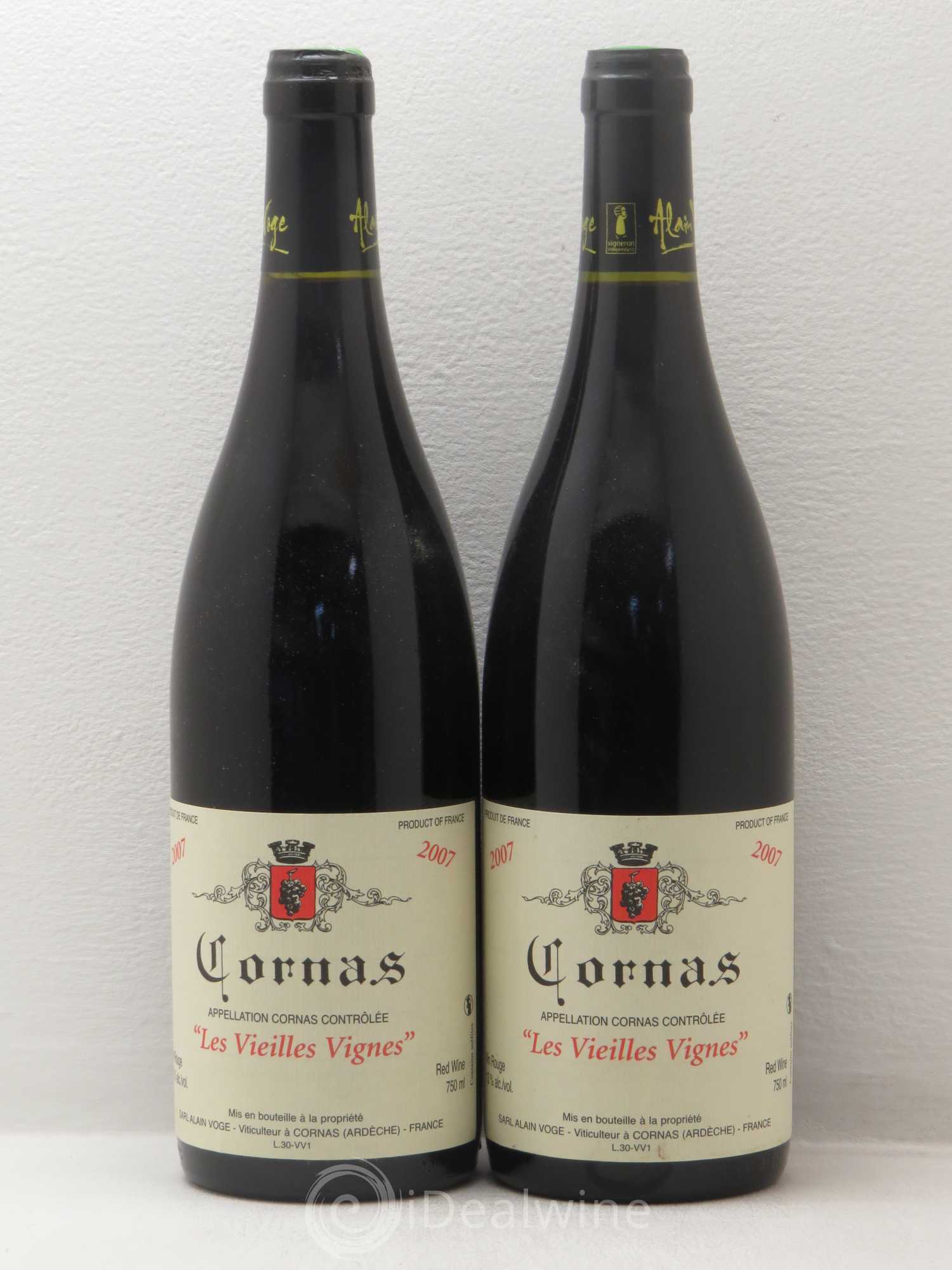 Cornas Les Vieilles Vignes Alain Voge (Domaine) 2007 - Lot de 2 bouteilles - 0