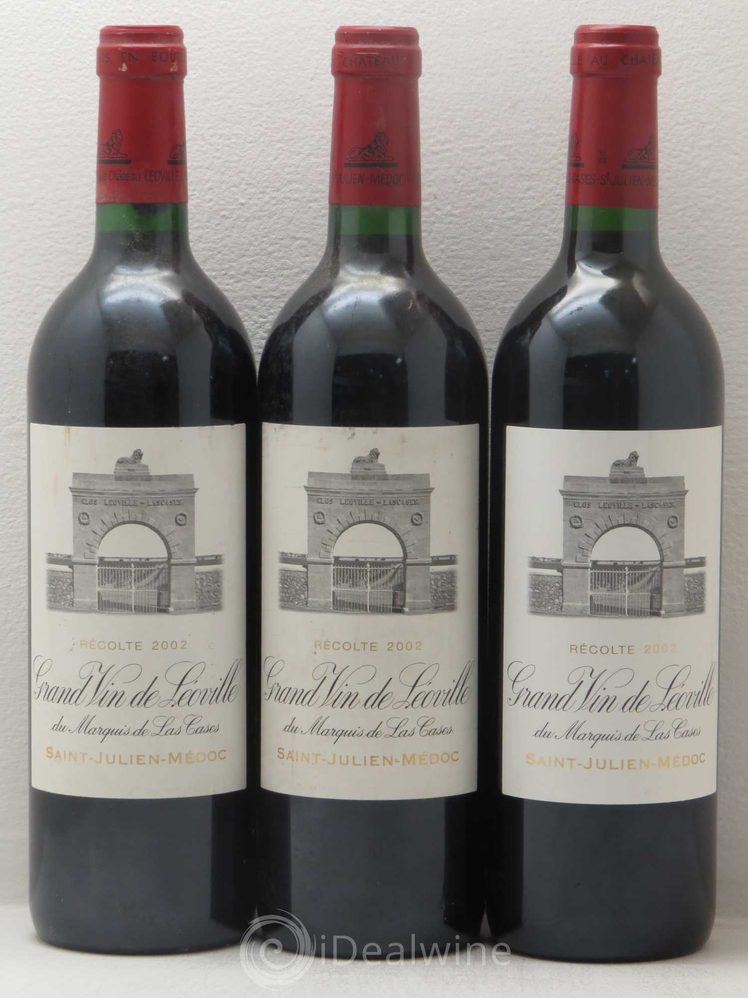Château Léoville Las Cases 2ème Grand Cru Classé 2002 - Lot de 3 bouteilles - 0
