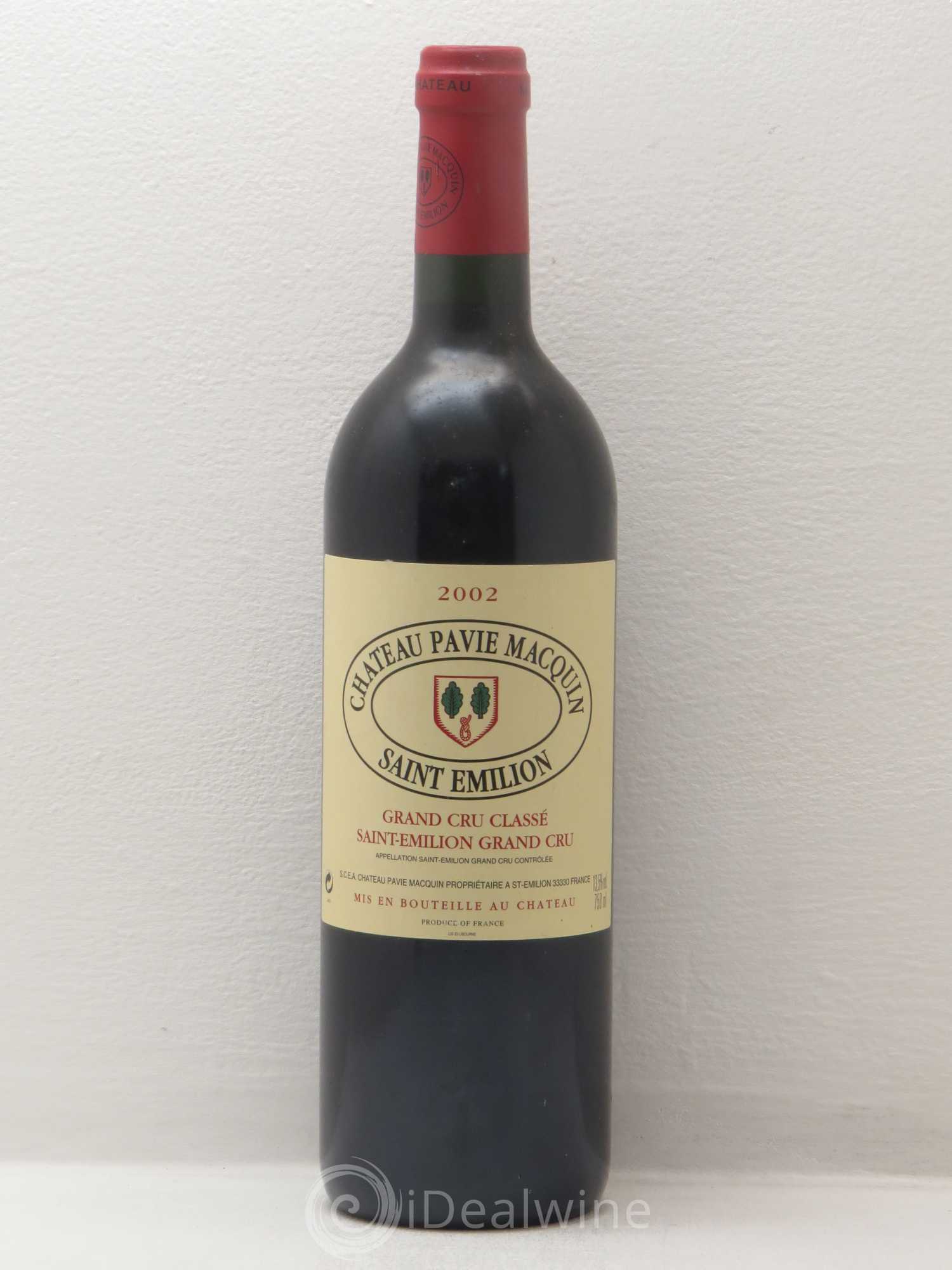 Château Pavie Macquin 1er Grand Cru Classé B 2002 - Lot de 1 bouteille - 0