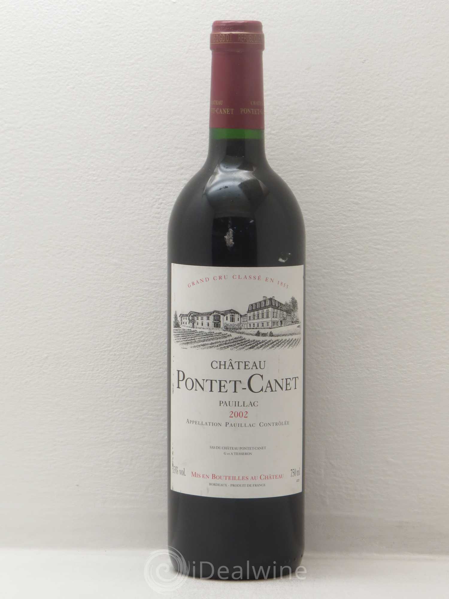 Château Pontet Canet 5ème Grand Cru Classé 2002 - Lot de 1 bouteille - 0