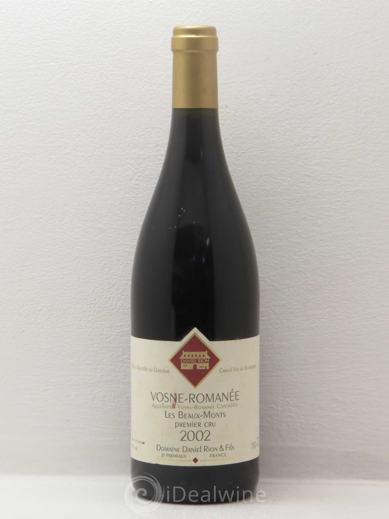 Vosne-Romanée 1er Cru Les Beaux Monts Daniel Rion 2002 - Lot de 1 bouteille - 0