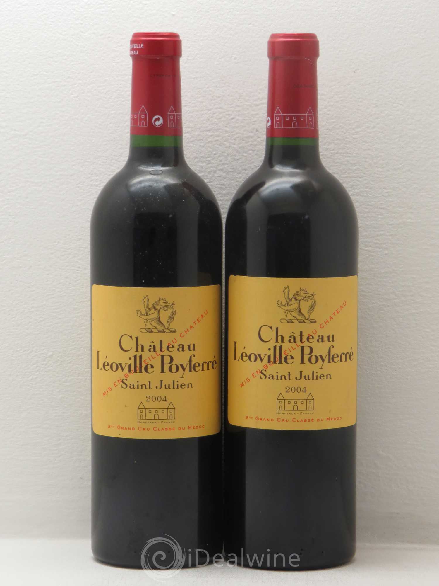 Château Léoville Poyferré 2ème Grand Cru Classé 2004 - Lot de 2 bouteilles - 0