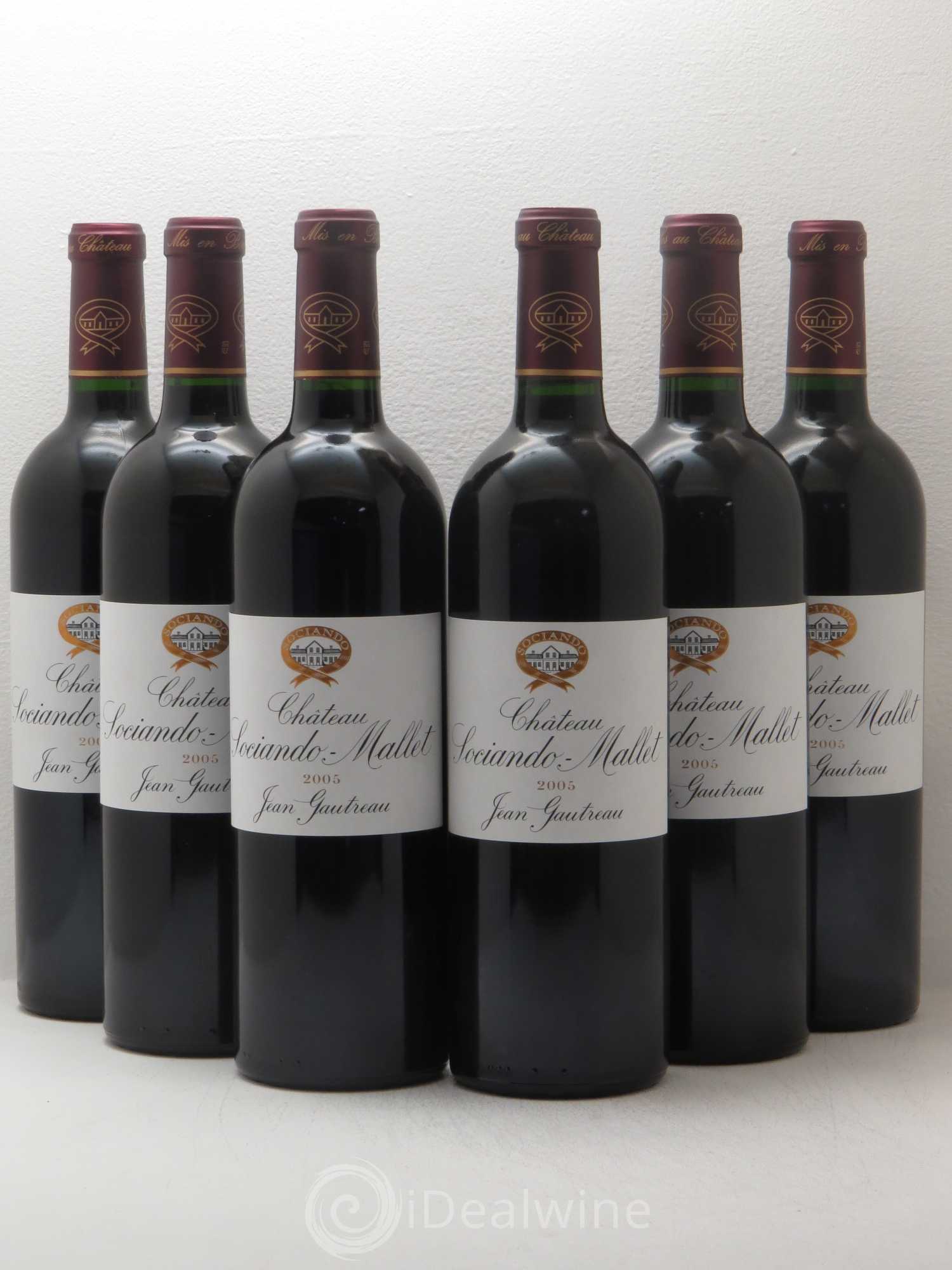 Château Sociando Mallet 2005 - Lot de 6 bouteilles - 0