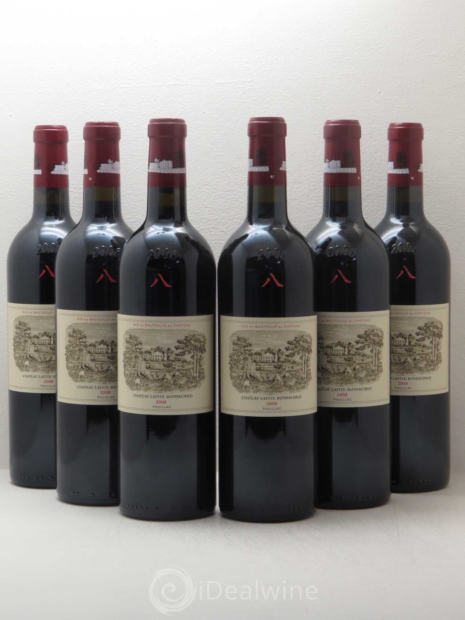 Château Lafite Rothschild 1er Grand Cru Classé 2008 - Lot de 6 bouteilles - 0