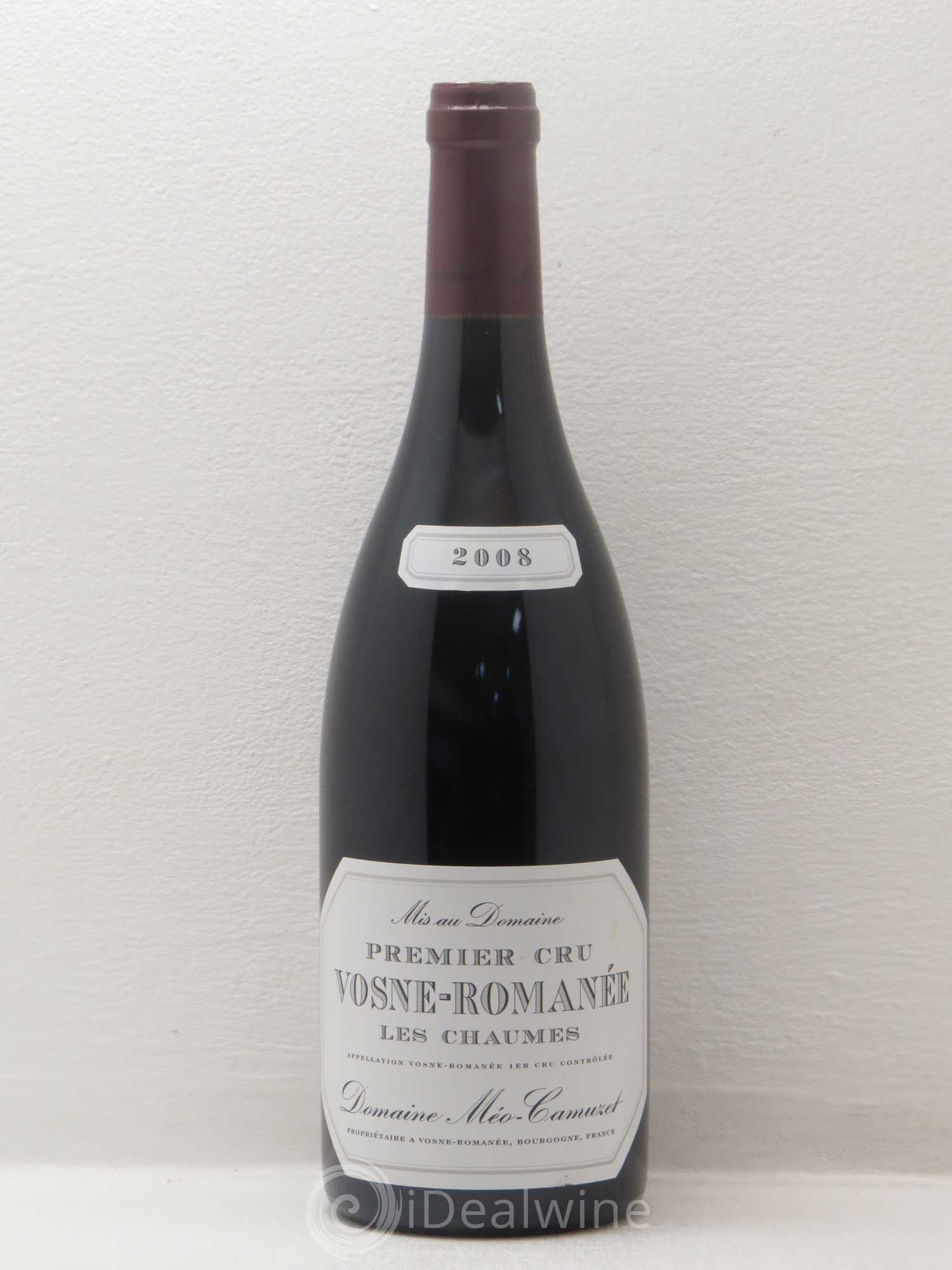 Vosne-Romanée 1er Cru Les Chaumes Méo-Camuzet (Domaine) 2008 - Lot de 1 bouteille - 0