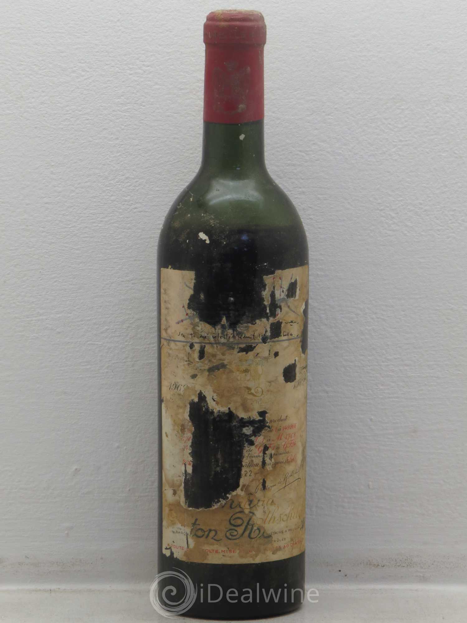 Château Mouton Rothschild 1er Grand Cru Classé (sans prix de réserve) 1962 - Lot de 1 bouteille - 0