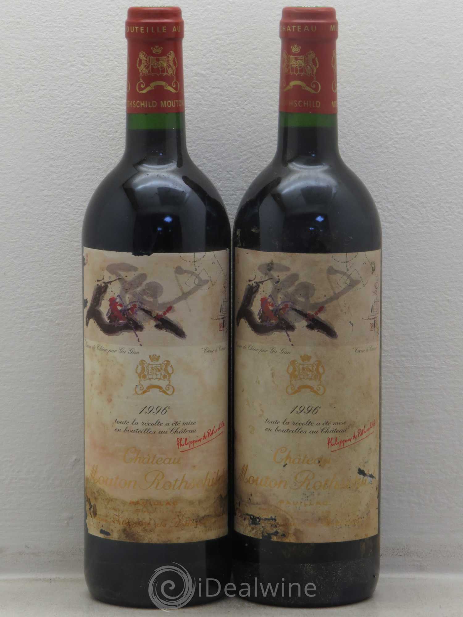 Château Mouton Rothschild 1er Grand Cru Classé 1996 - Lot de 2 bouteilles - 0