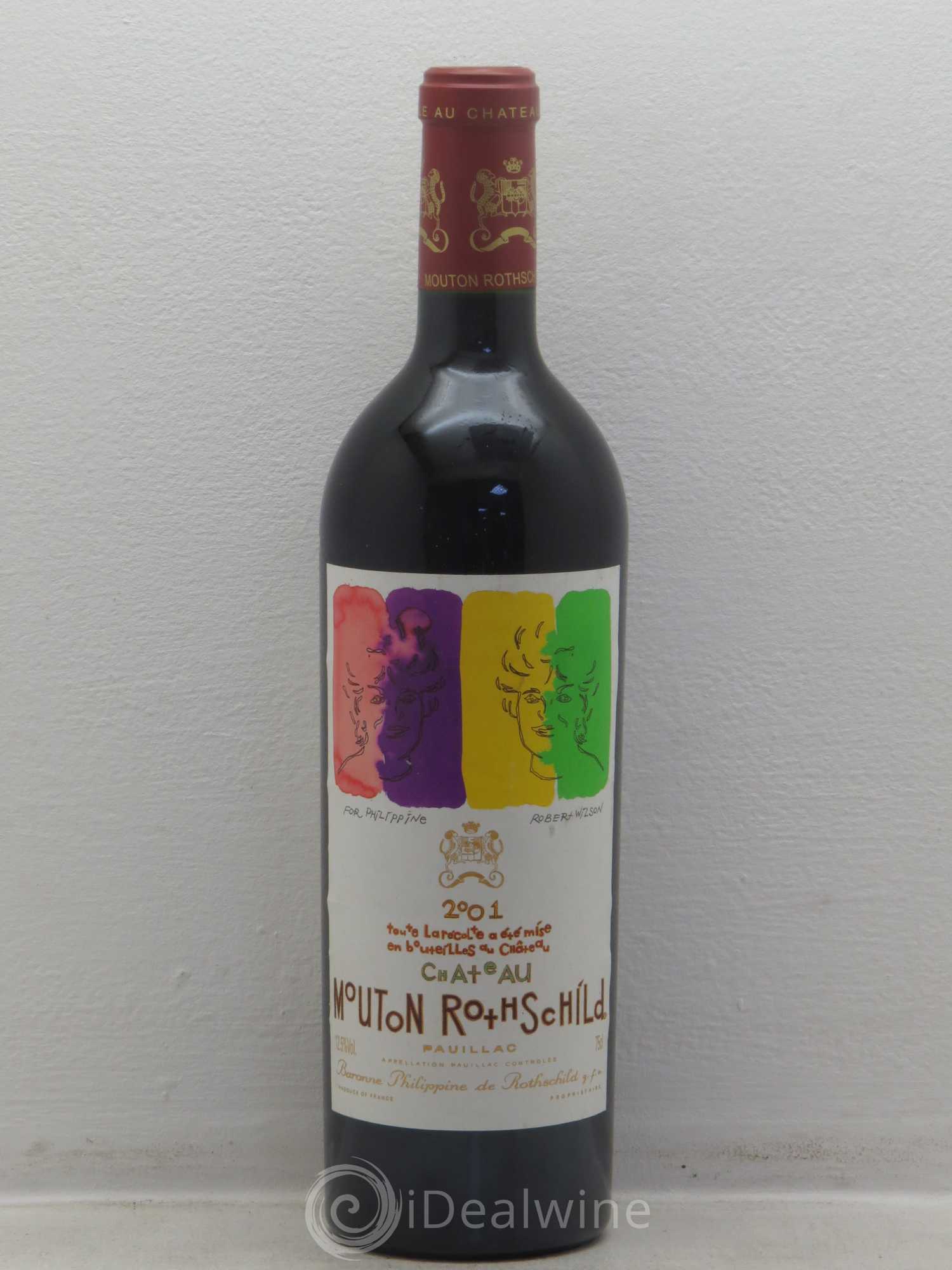 Château Mouton Rothschild 1er Grand Cru Classé 2001 - Lot de 1 bouteille - 0