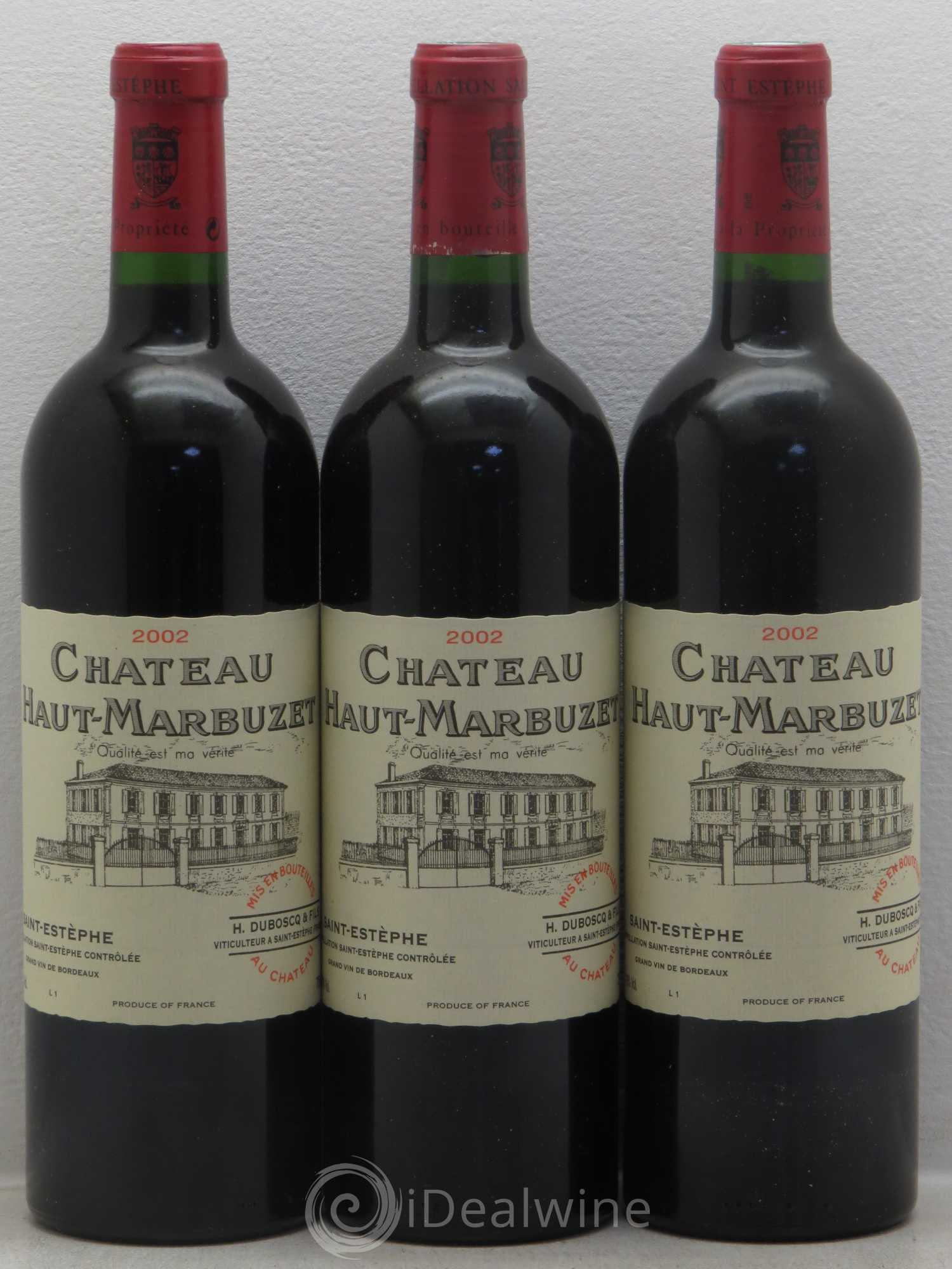 Château Haut Marbuzet 2002 - Lot de 12 bouteilles - 1