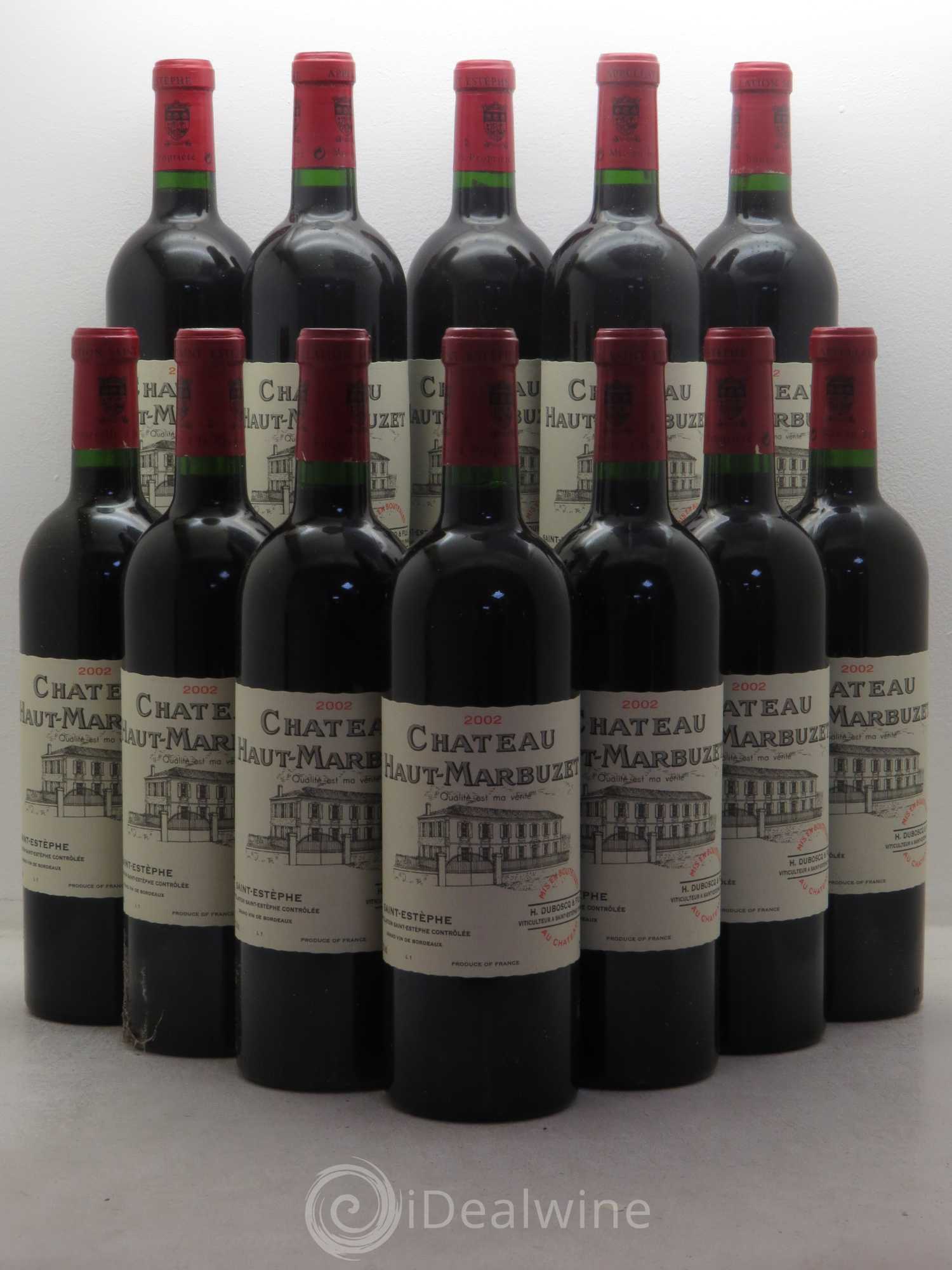 Château Haut Marbuzet 2002 - Lot de 12 bouteilles - 0
