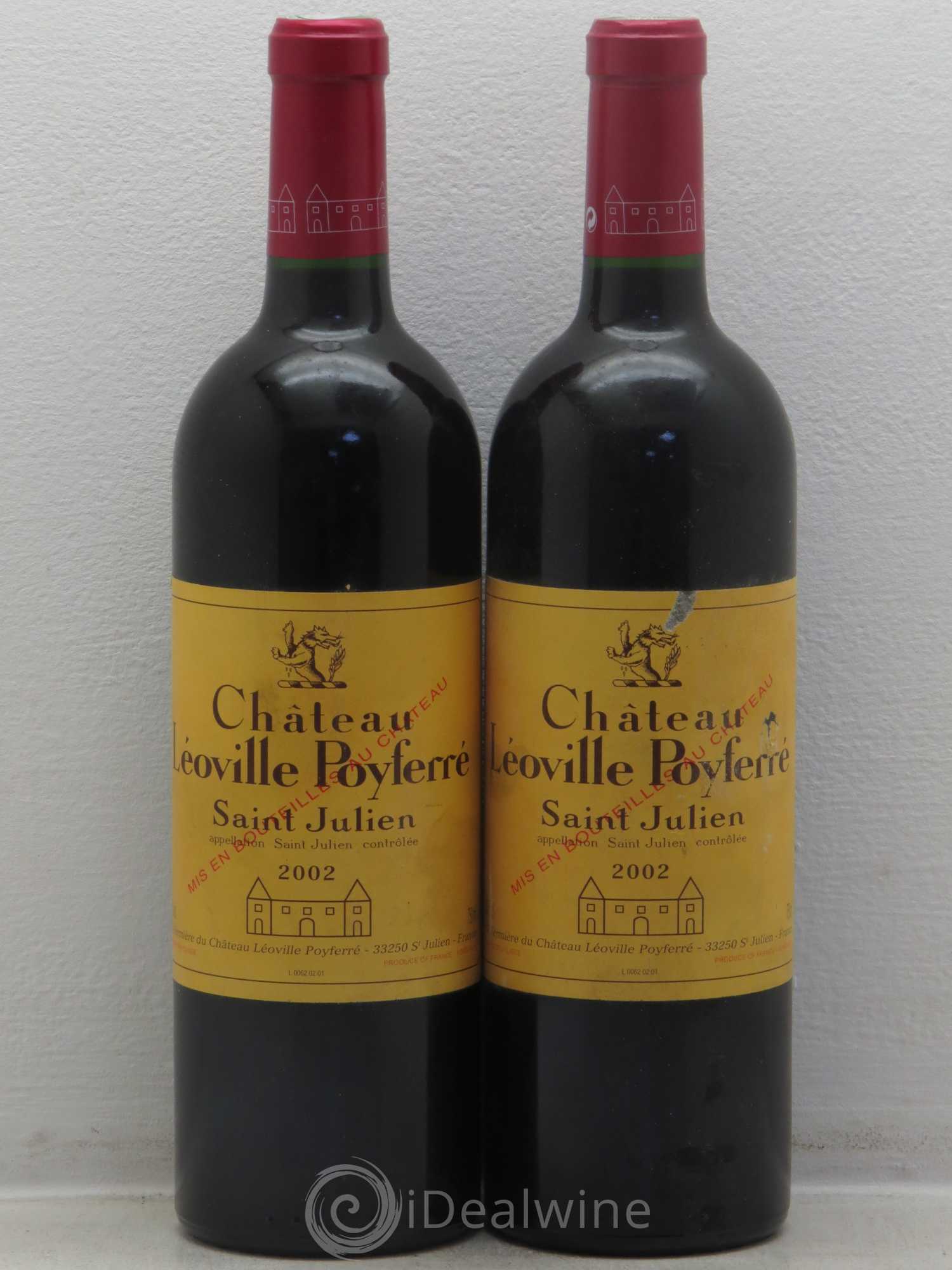 Château Léoville Poyferré 2ème Grand Cru Classé 2002 - Lot de 2 bouteilles - 0