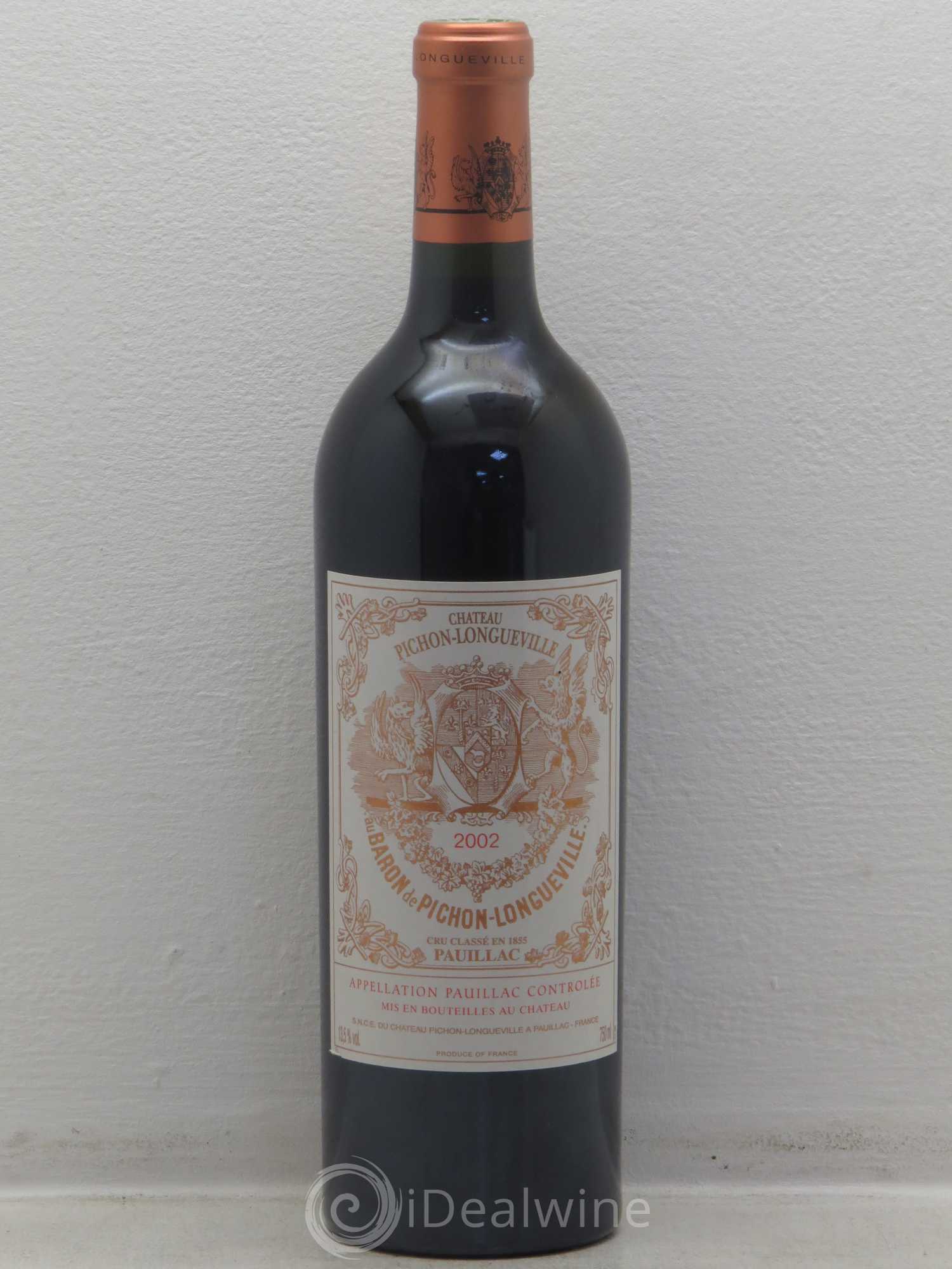Pichon Longueville Baron 2ème Grand Cru Classé 2002 - Lot de 1 bouteille - 0