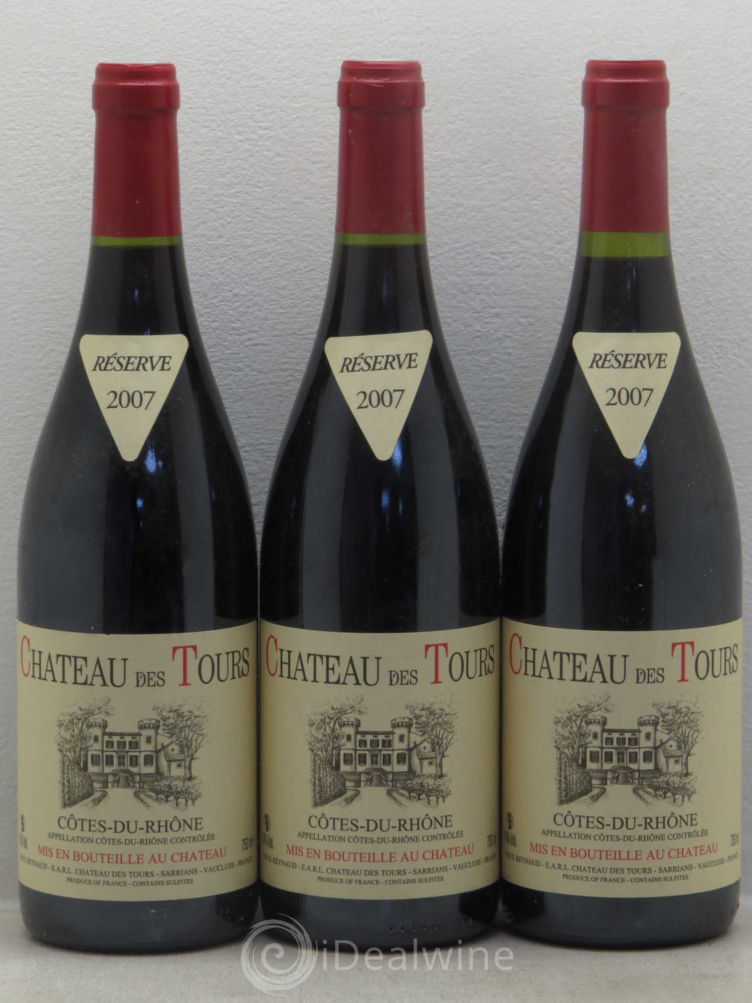 Côtes-du-Rhône Château des Tours Emmanuel Reynaud 2007 - Lot de 6 bouteilles - 2