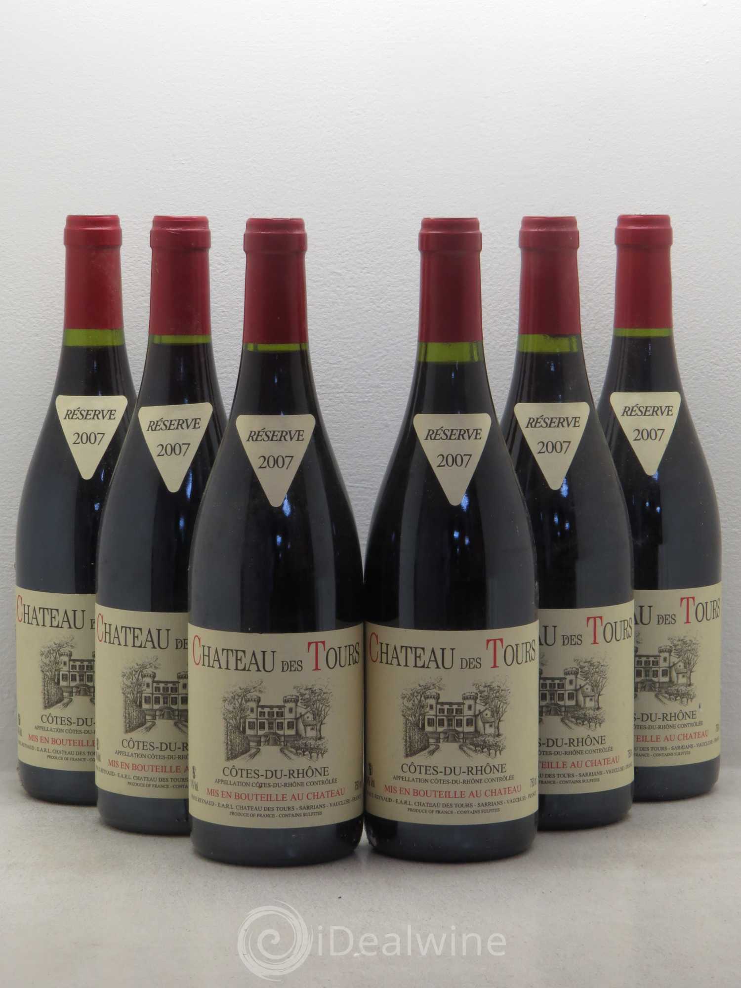 Côtes-du-Rhône Château des Tours Emmanuel Reynaud 2007 - Lot de 6 bouteilles - 0