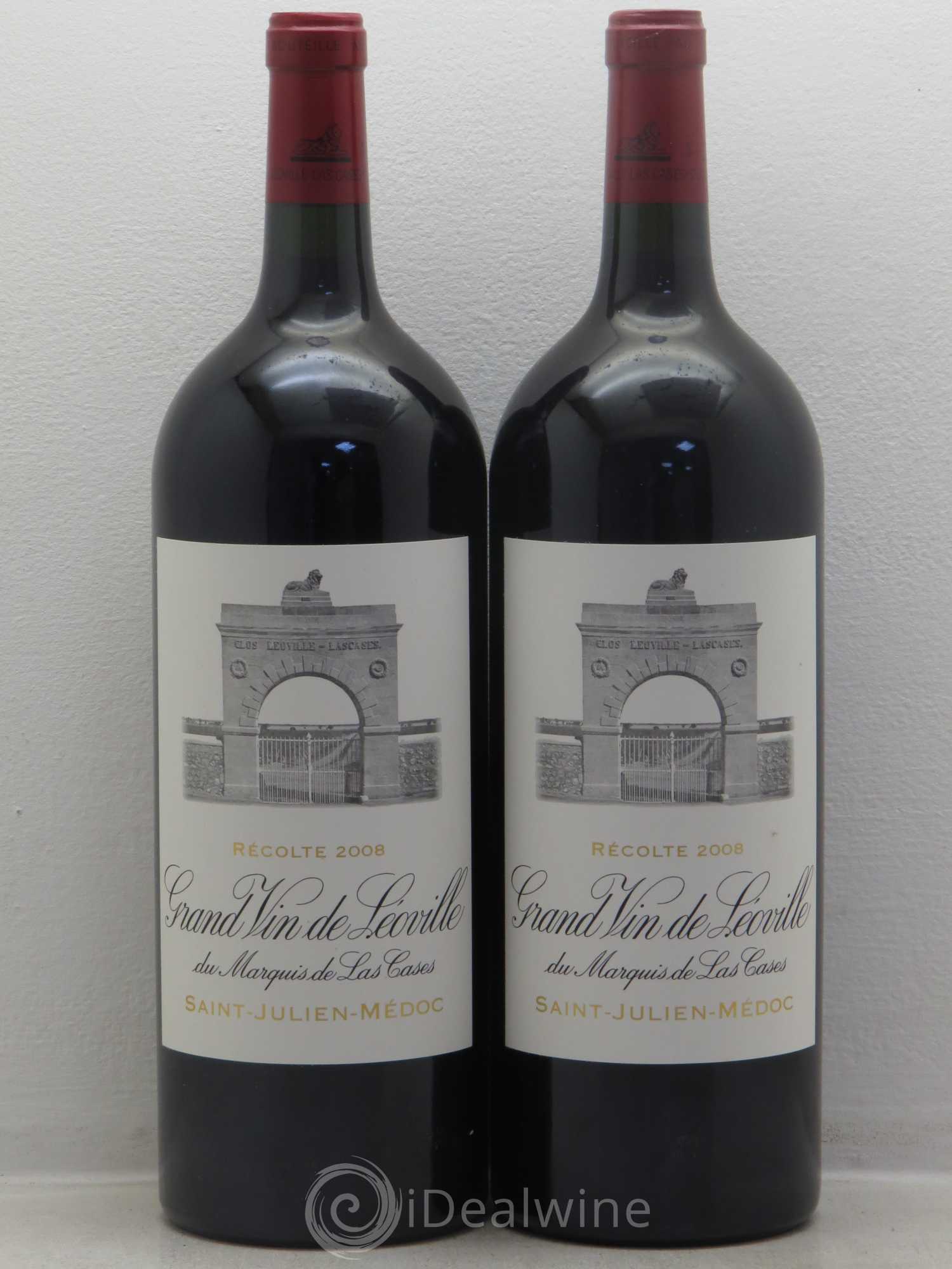 Château Léoville Las Cases 2ème Grand Cru Classé 2008 - Lot de 2 magnums - 0