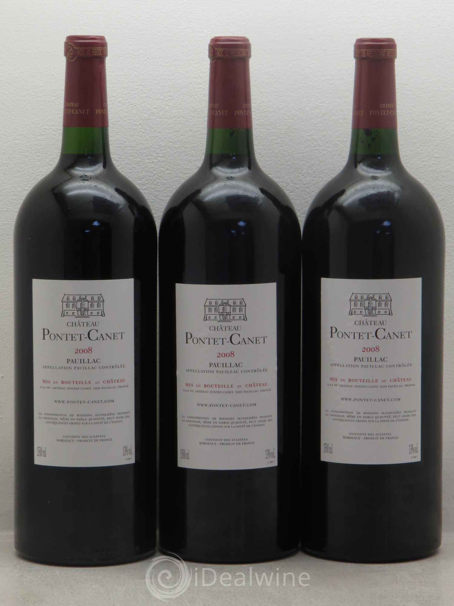 Château Pontet Canet 5ème Grand Cru Classé 2008 - Lot de 3 magnums - 1