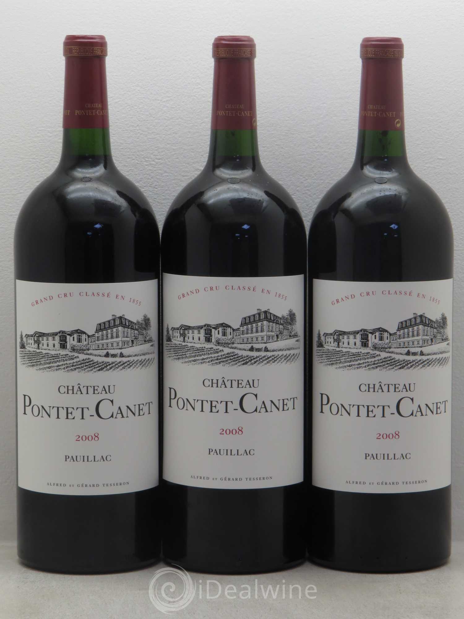 Château Pontet Canet 5ème Grand Cru Classé 2008 - Lot de 3 magnums - 0