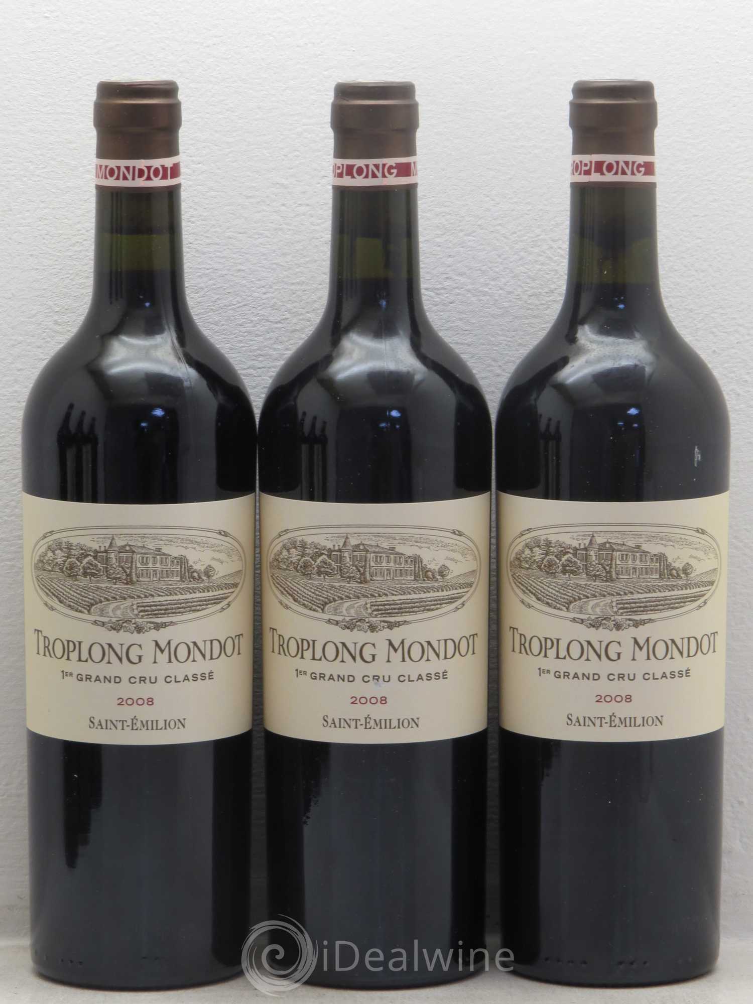 Château Troplong Mondot 1er Grand Cru Classé B 2008 - Lot de 6 bouteilles - 1