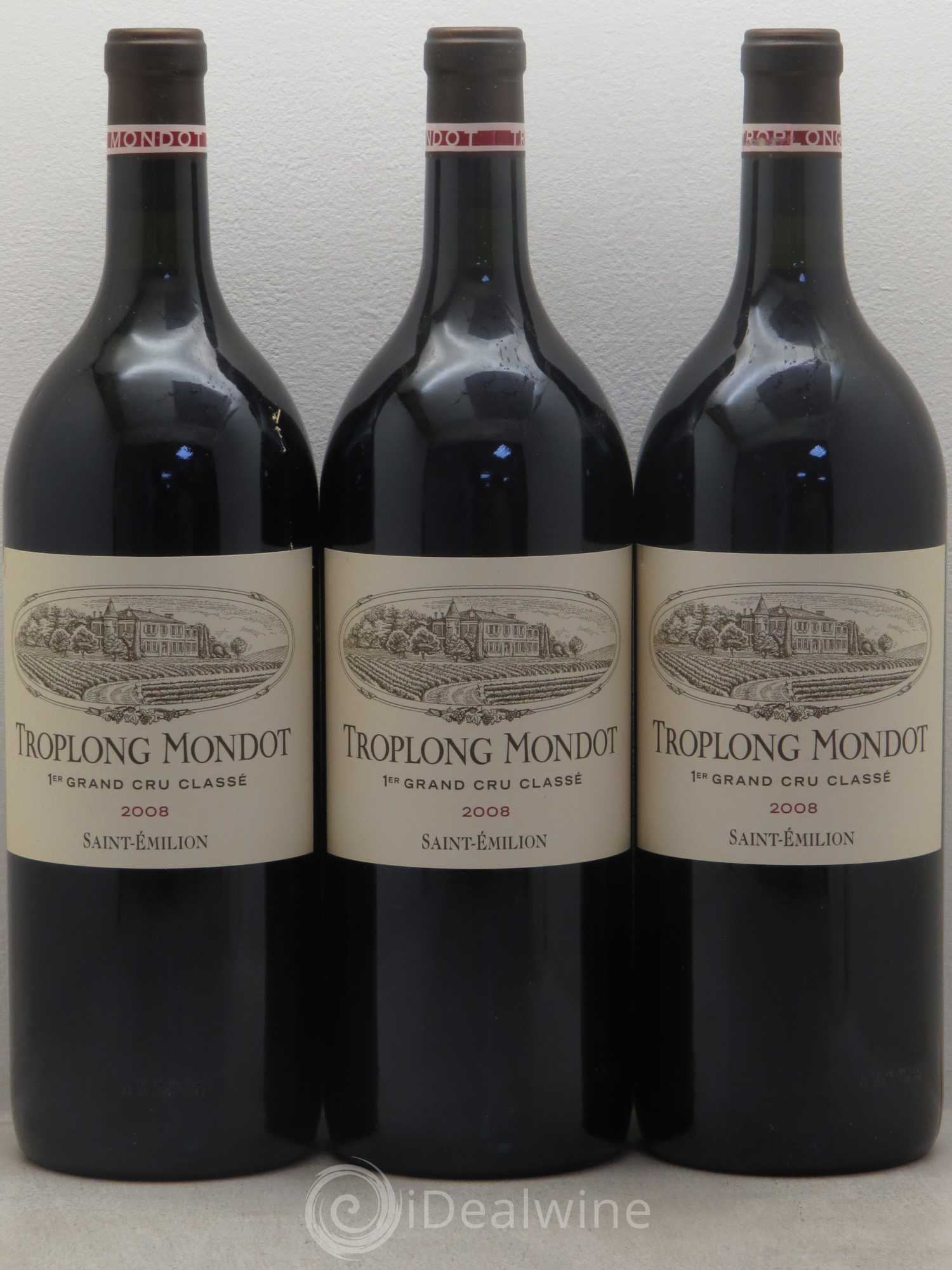 Château Troplong Mondot 1er Grand Cru Classé B 2008 - Lot de 3 magnums - 0