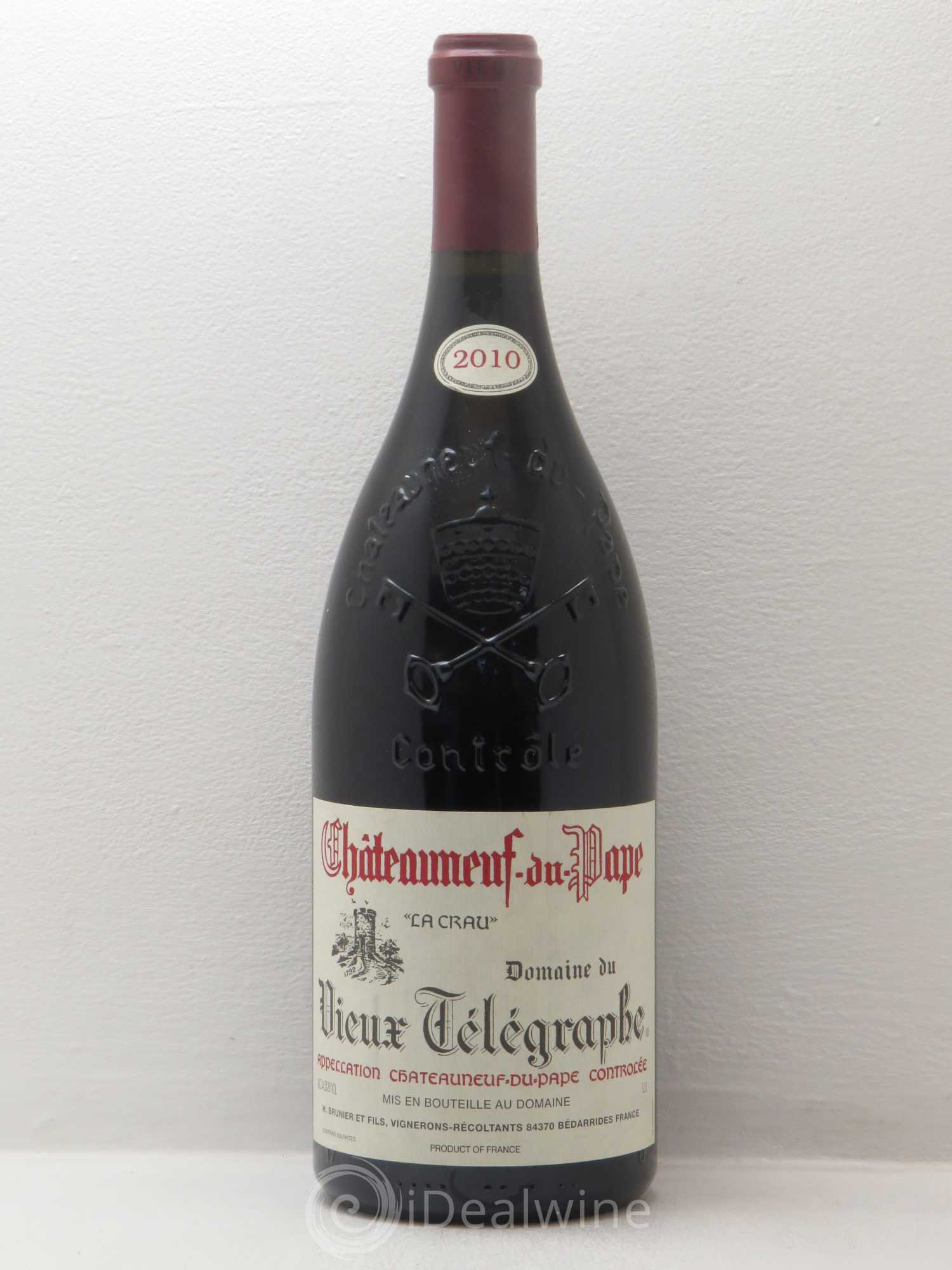 Châteauneuf-du-Pape Vieux Télégraphe (Domaine du) Vignobles Brunier 2010 - Lot de 1 magnum - 0