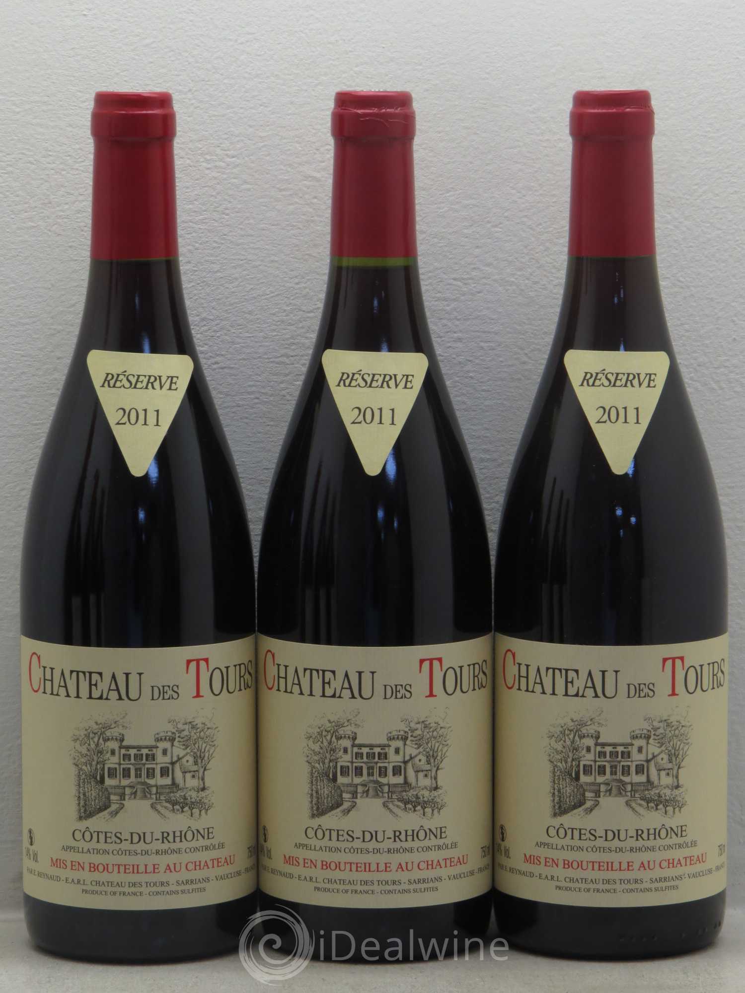 Côtes-du-Rhône Château des Tours Emmanuel Reynaud 2011 - Lot de 6 bouteilles - 1