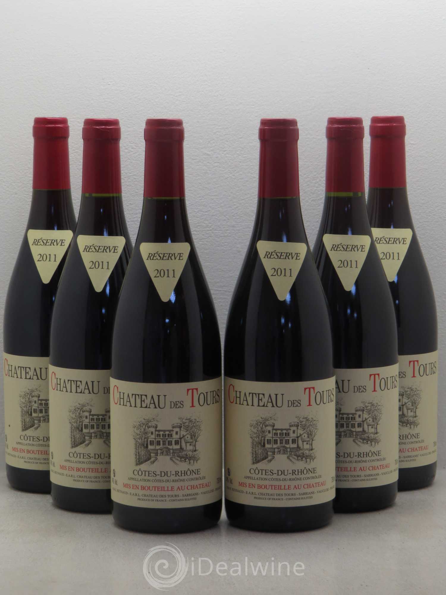 Côtes-du-Rhône Château des Tours Emmanuel Reynaud 2011 - Lot de 6 bouteilles - 0