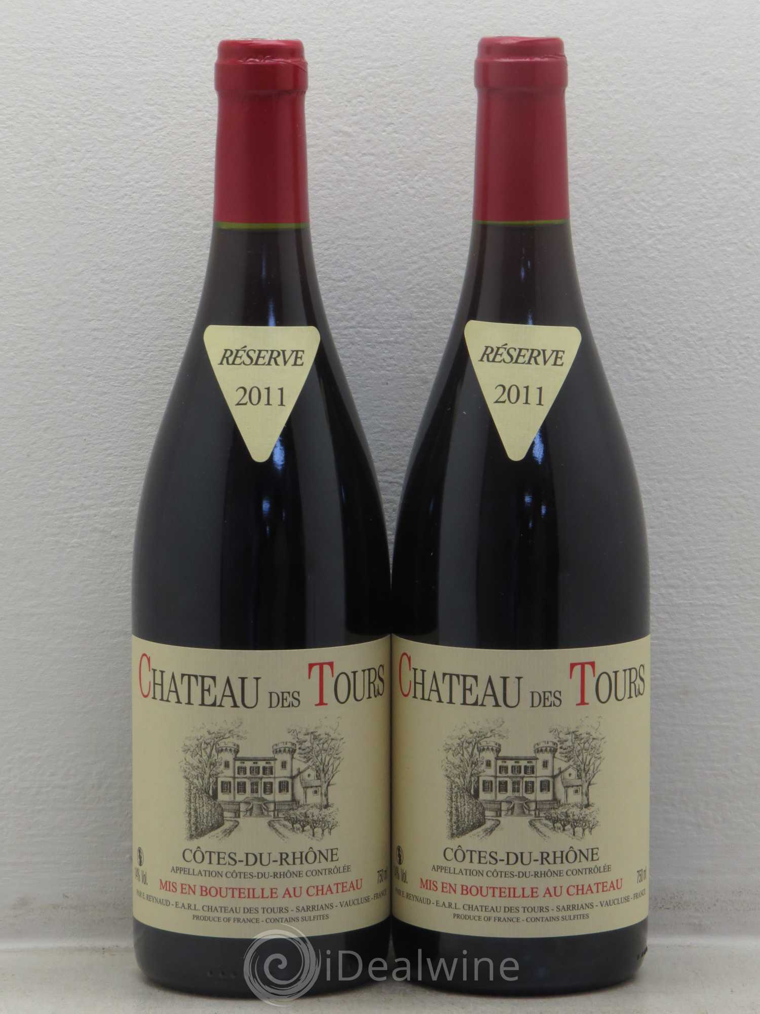 Côtes-du-Rhône Château des Tours Emmanuel Reynaud 2011 - Lot de 2 bouteilles - 0