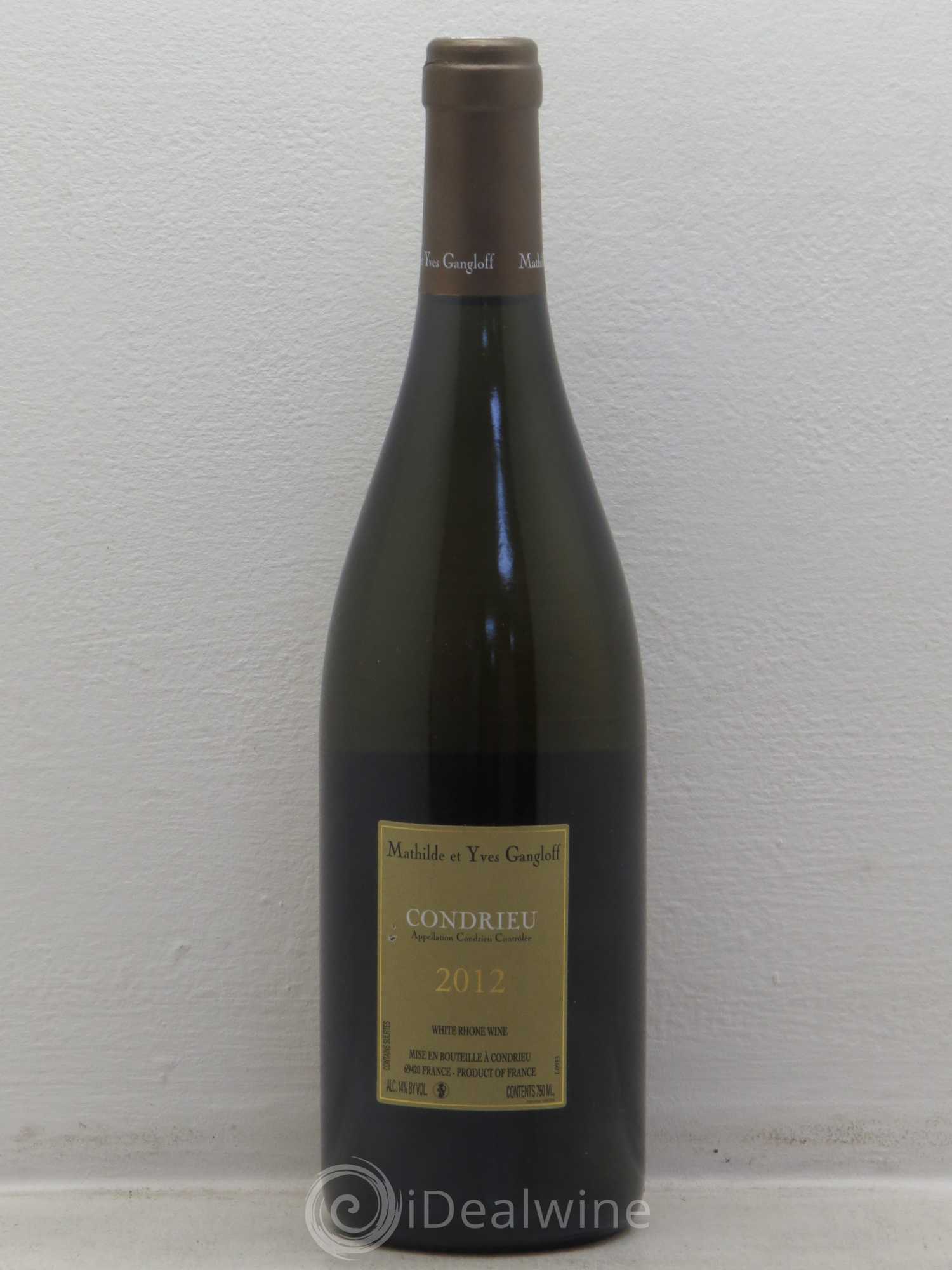 Condrieu Domaine Gangloff (Domaine) 2012 - Lot de 1 bouteille - 1