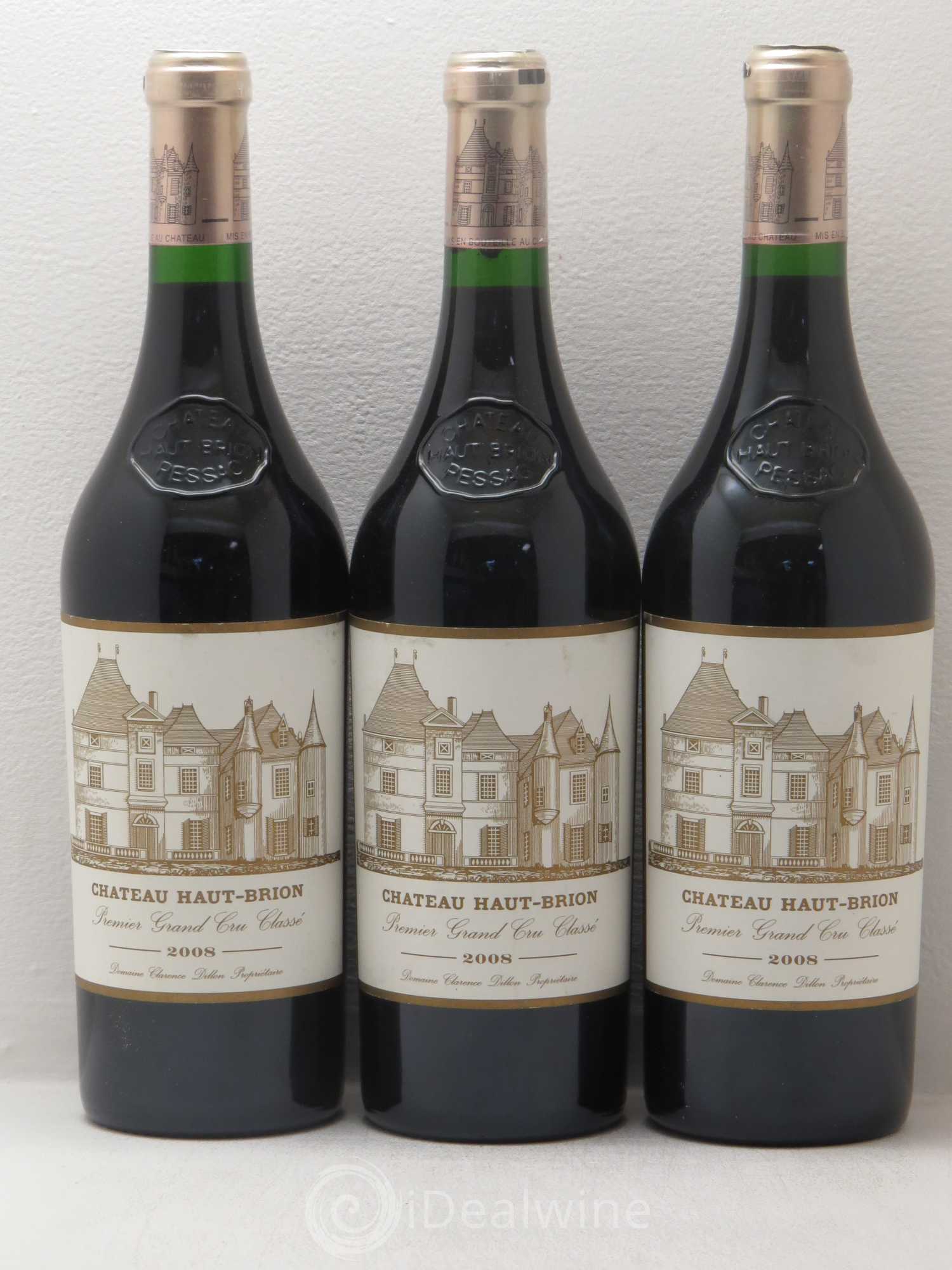 Château Haut Brion 1er Grand Cru Classé 2008 - Lot de 3 bouteilles - 0