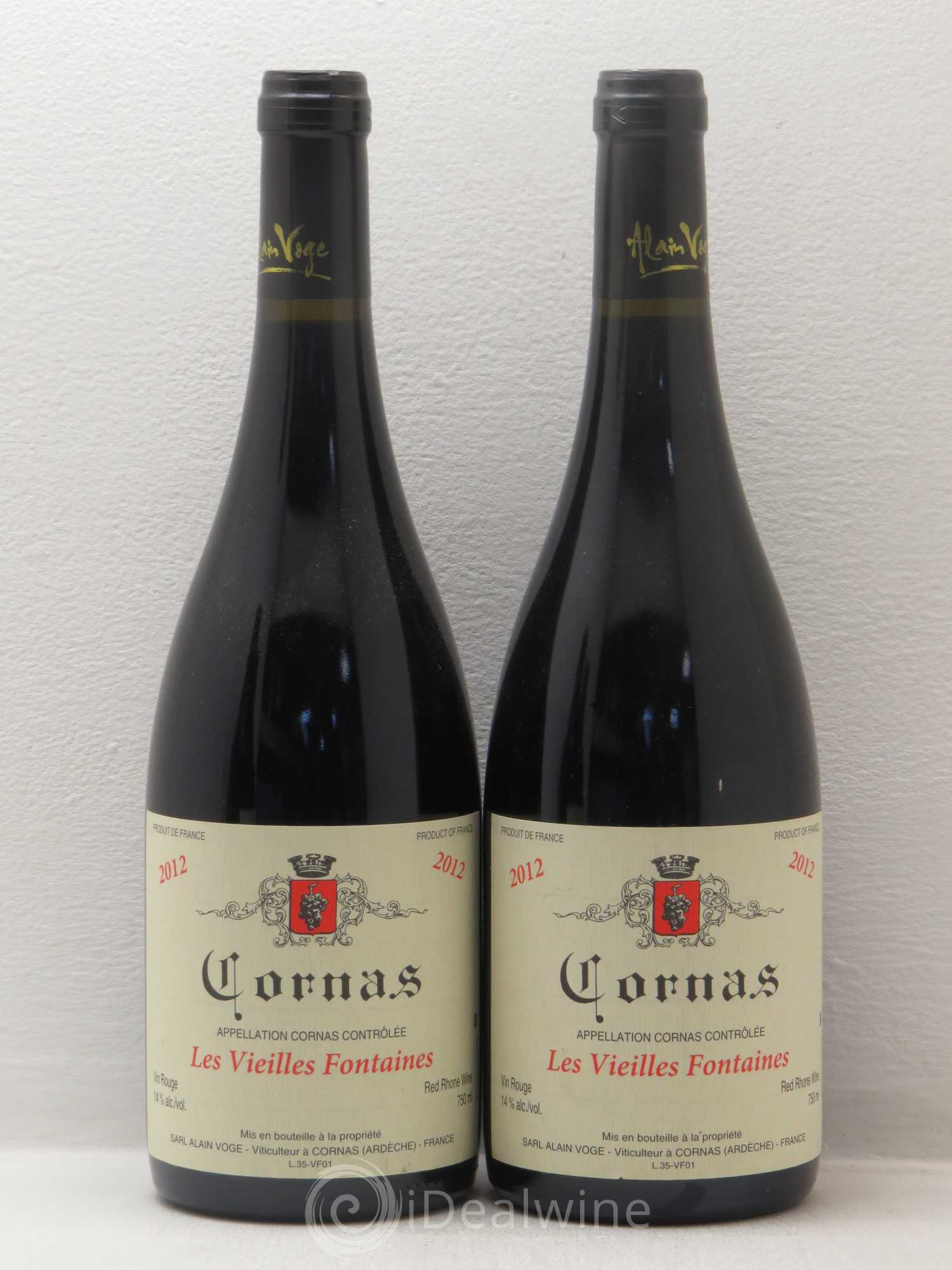 Cornas Les Vieilles Fontaines Alain Voge (Domaine) 2012 - Lot de 4 bouteilles - 1