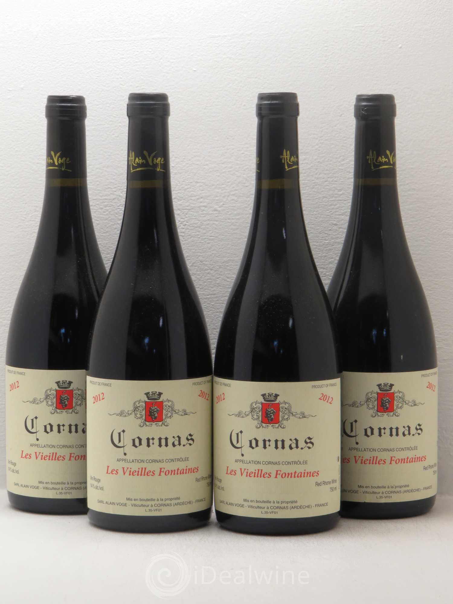 Cornas Les Vieilles Fontaines Alain Voge (Domaine) 2012 - Lot de 4 bouteilles - 0