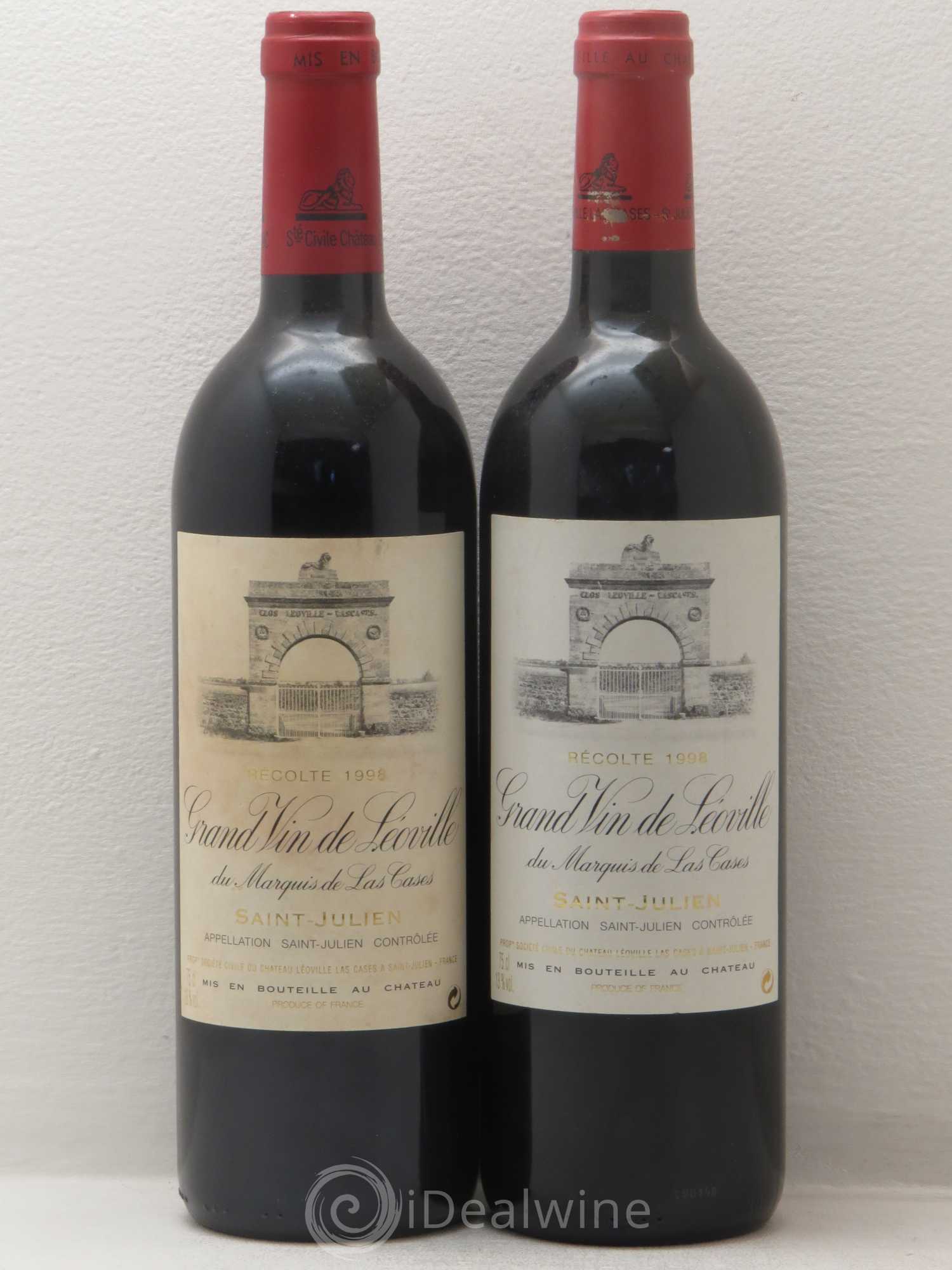 Château Léoville Las Cases 2ème Grand Cru Classé 1998 - Lot de 2 bouteilles - 0