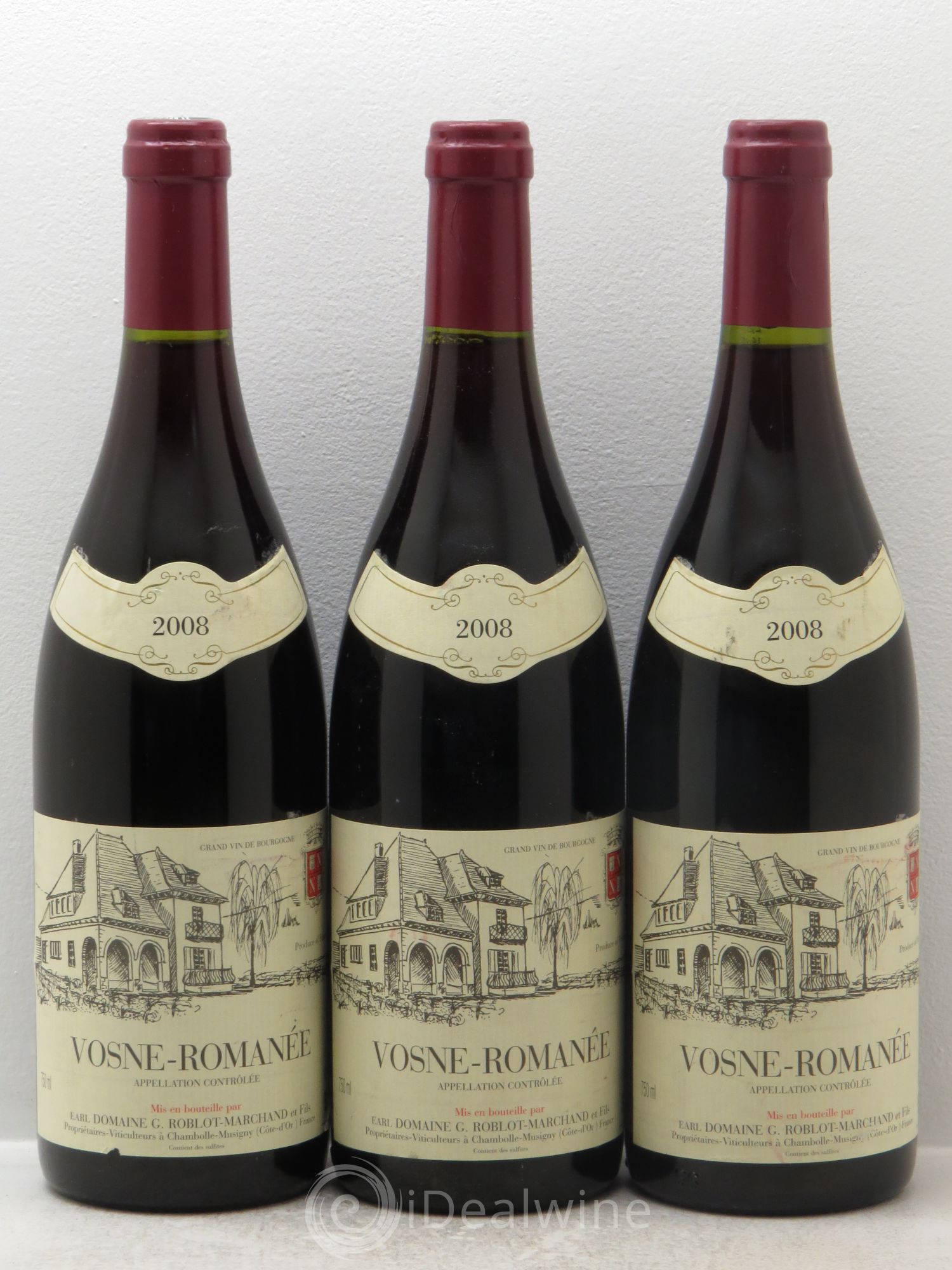 Vosne-Romanée Domaine Roblot-Marchand 2008 - Posten von 3 Flaschen - 0