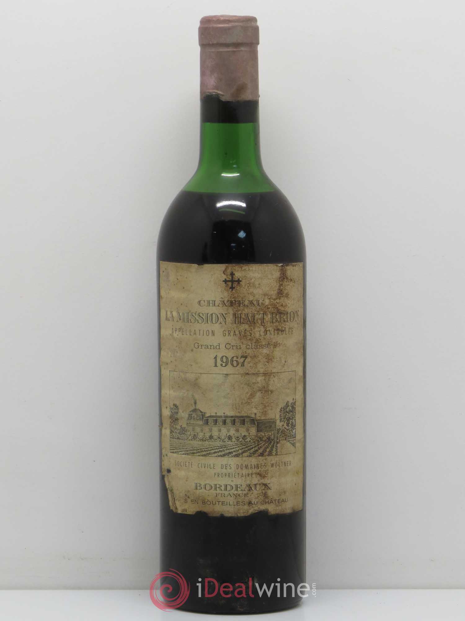 Château la Mission Haut-Brion Cru Classé de Graves 1967 - Lot de 1 bouteille - 0