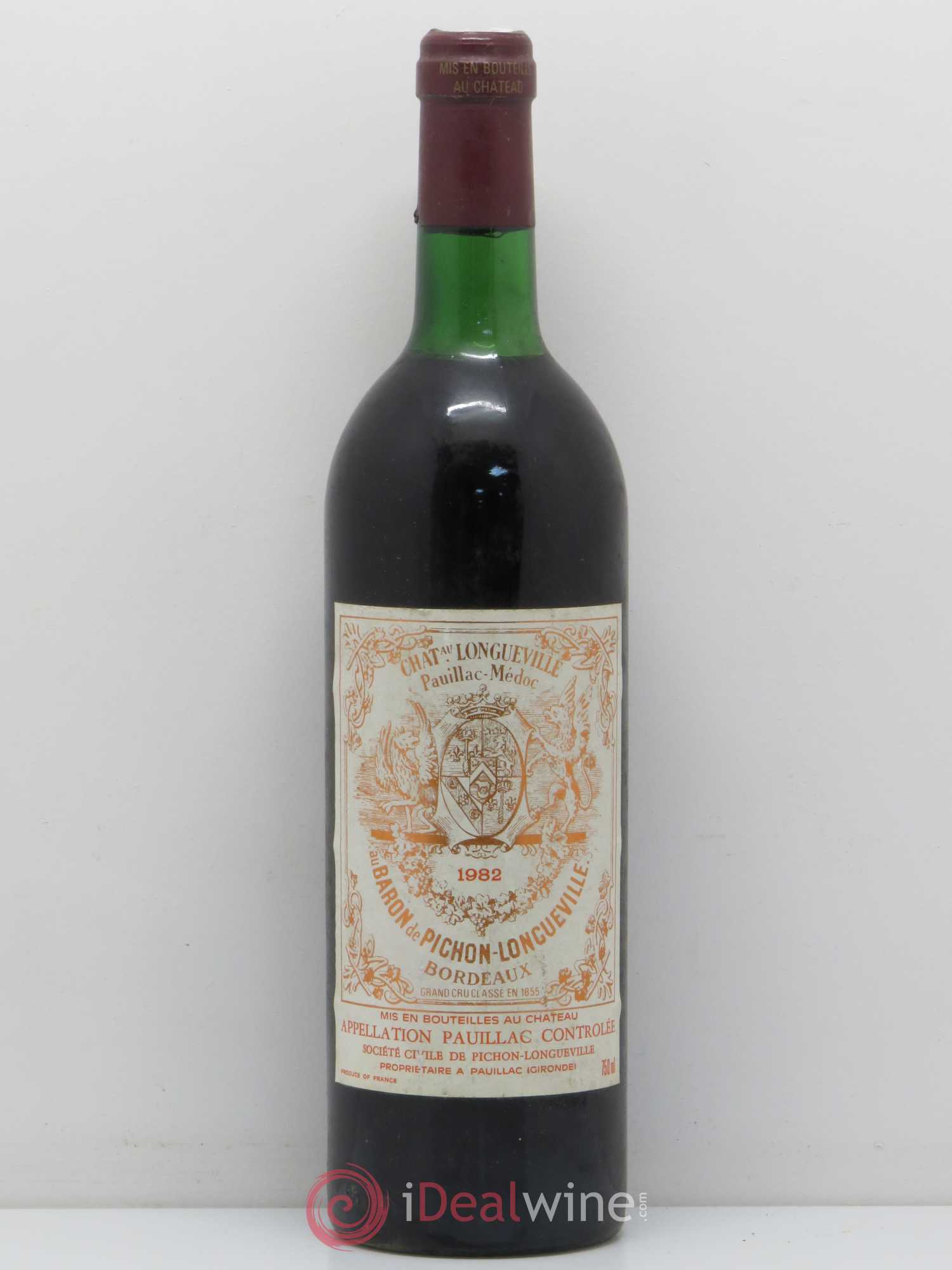 Pichon Longueville Baron 2ème Grand Cru Classé 1982 - Lot de 1 bouteille - 0