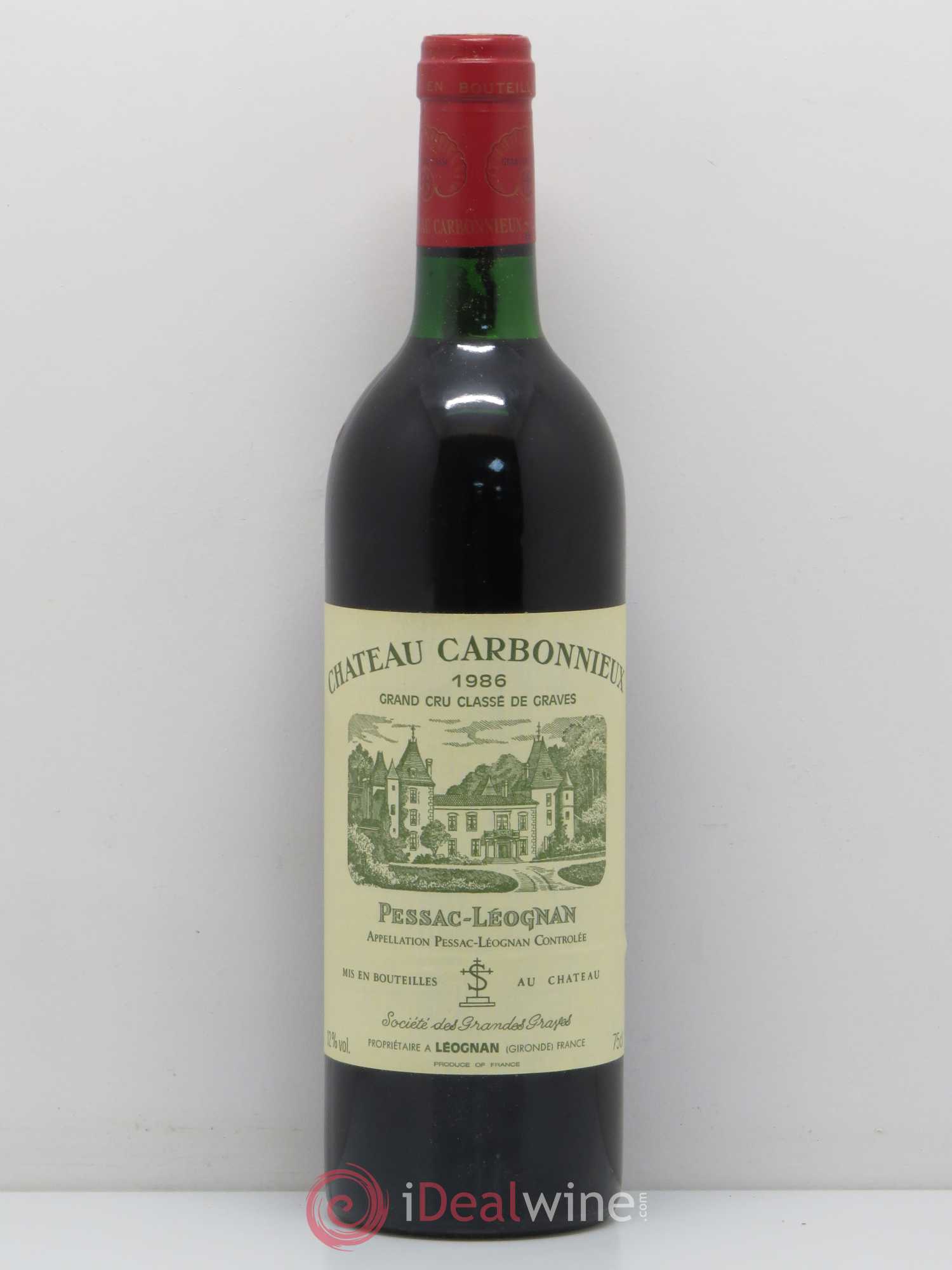 Château Carbonnieux Cru Classé de Graves 1986 - Lot de 1 bouteille - 0