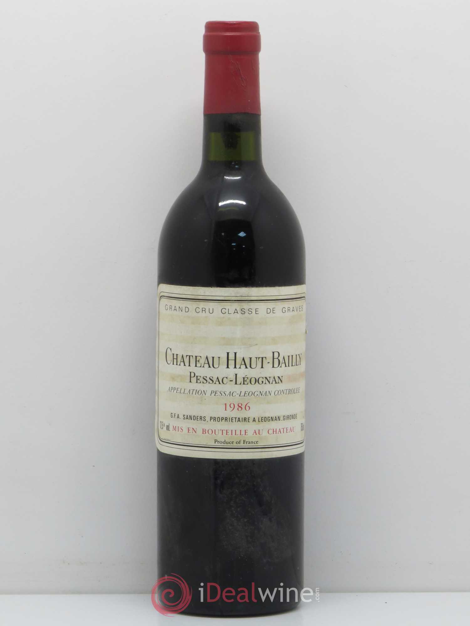 Château Haut-Bailly Cru Classé de Graves 1986 - Lot de 1 bouteille - 0